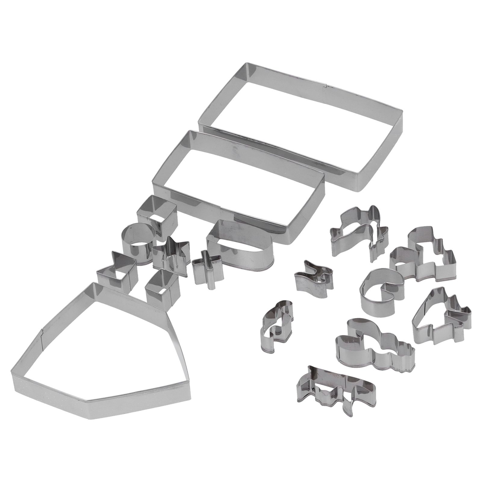 18Pcs/Set Stainless Steel Cookies Cutter Biscuits Mold Gingerbread House Mold view 4