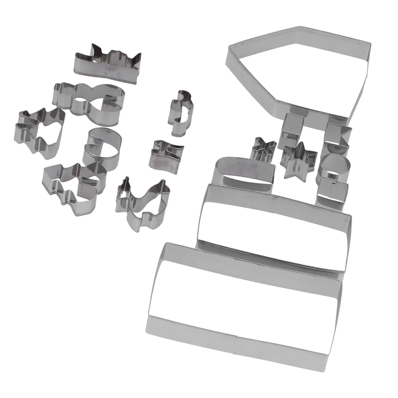 18Pcs/Set Stainless Steel Cookies Cutter Biscuits Mold Gingerbread House Mold view 5