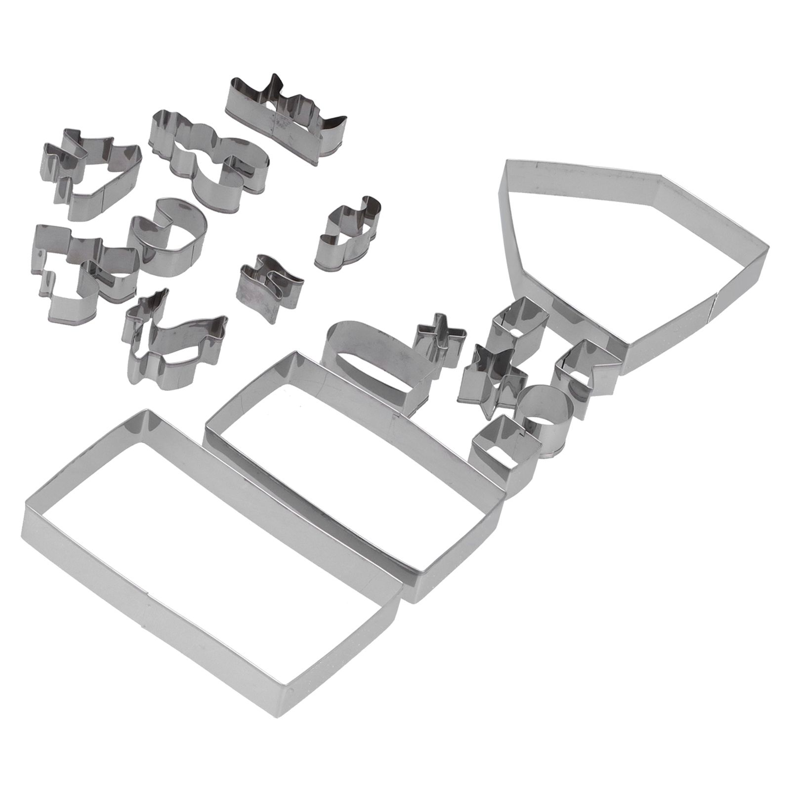 18Pcs/Set Stainless Steel Cookies Cutter Biscuits Mold Gingerbread House Mold view 7