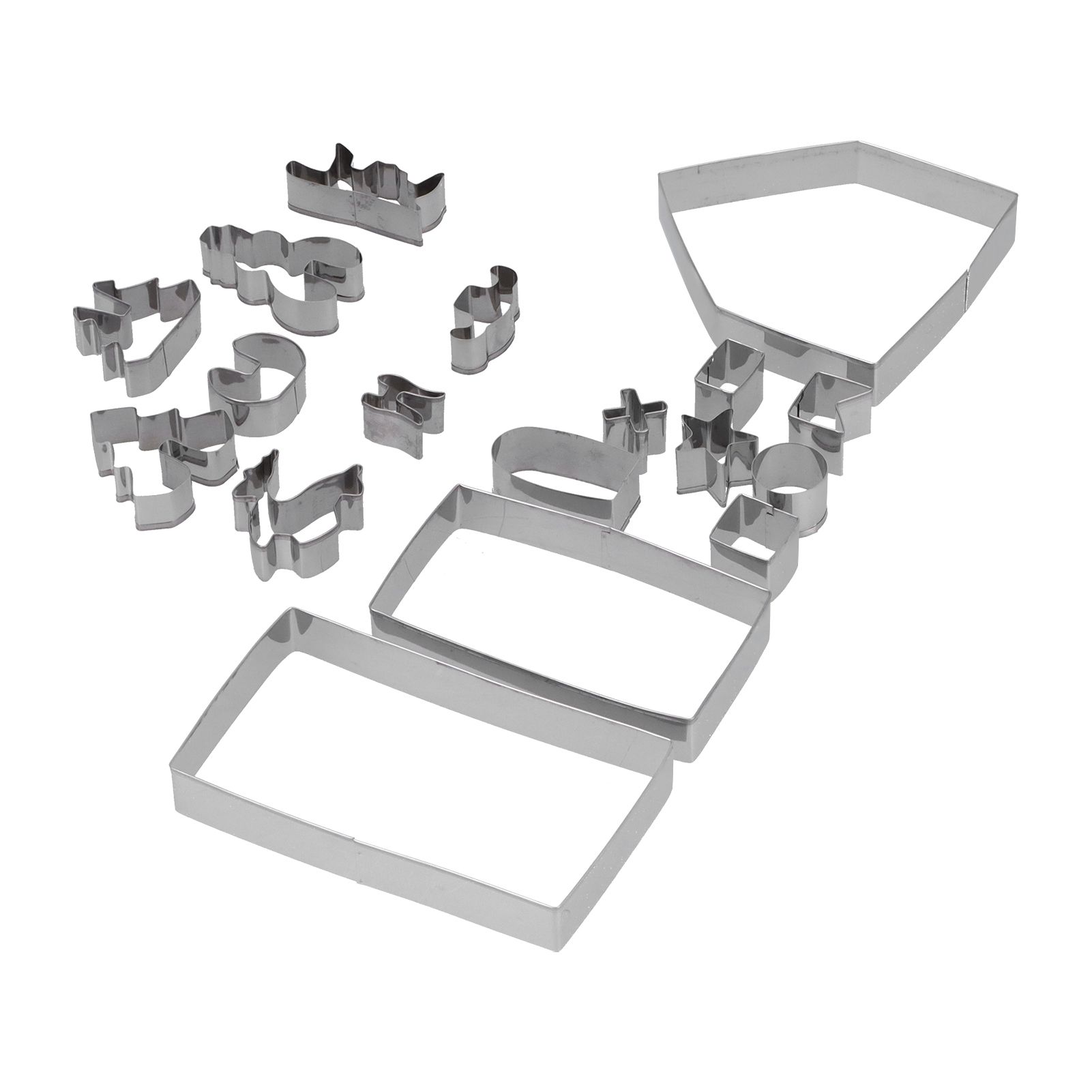 18Pcs/Set Stainless Steel Cookies Cutter Biscuits Mold Gingerbread House Mold view 8