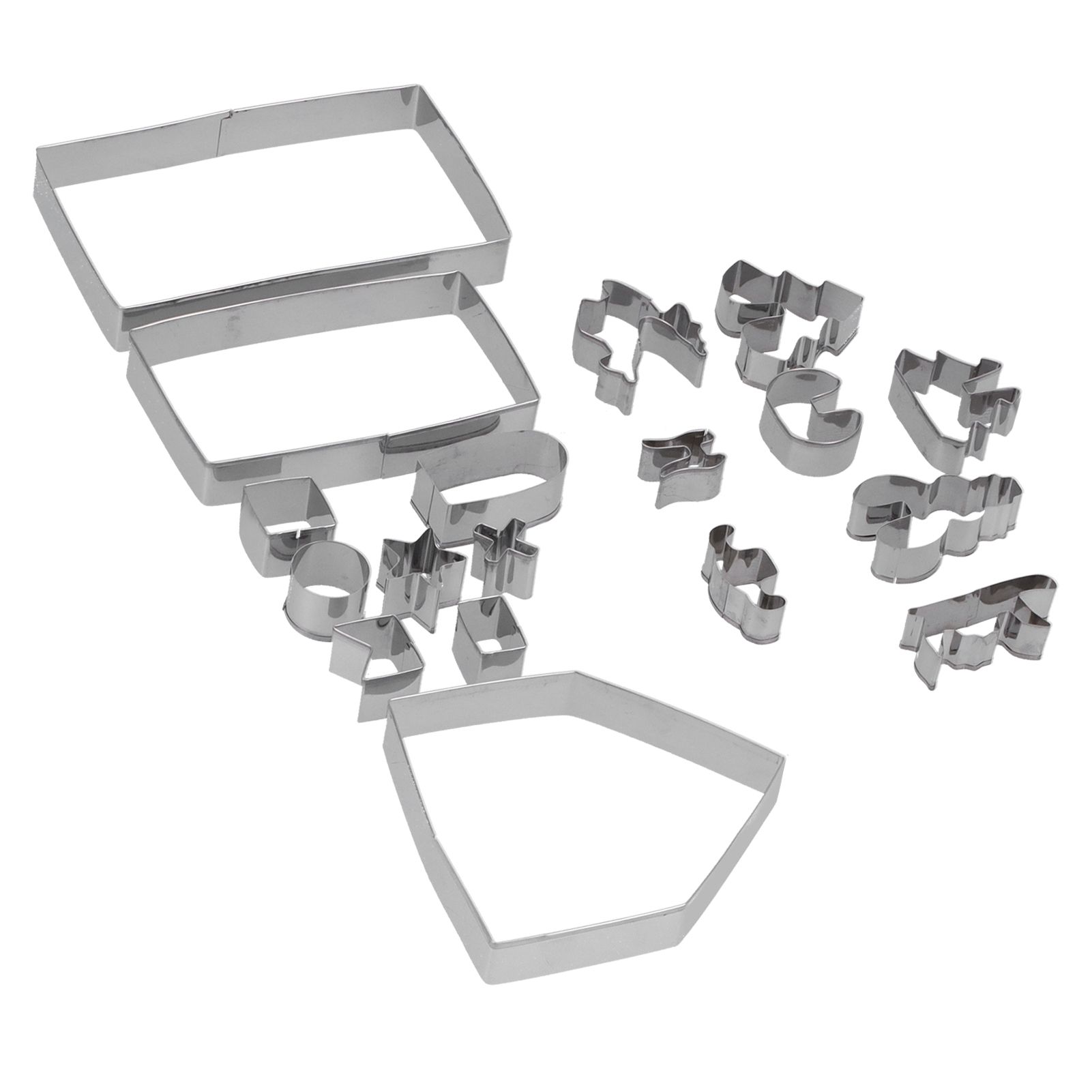 18Pcs/Set Stainless Steel Cookies Cutter Biscuits Mold Gingerbread House Mold view 10