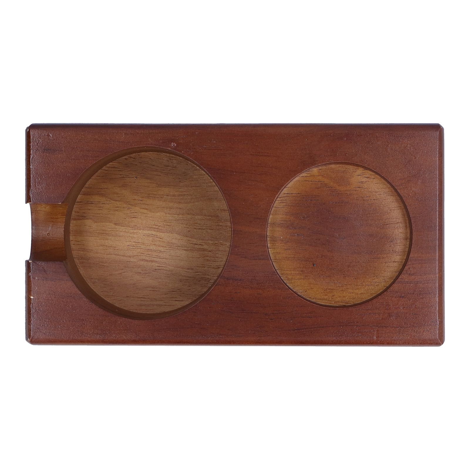 2 Hole Coffee Tamper Holder Beech Coffee Handle Mat Pad Stand for Home