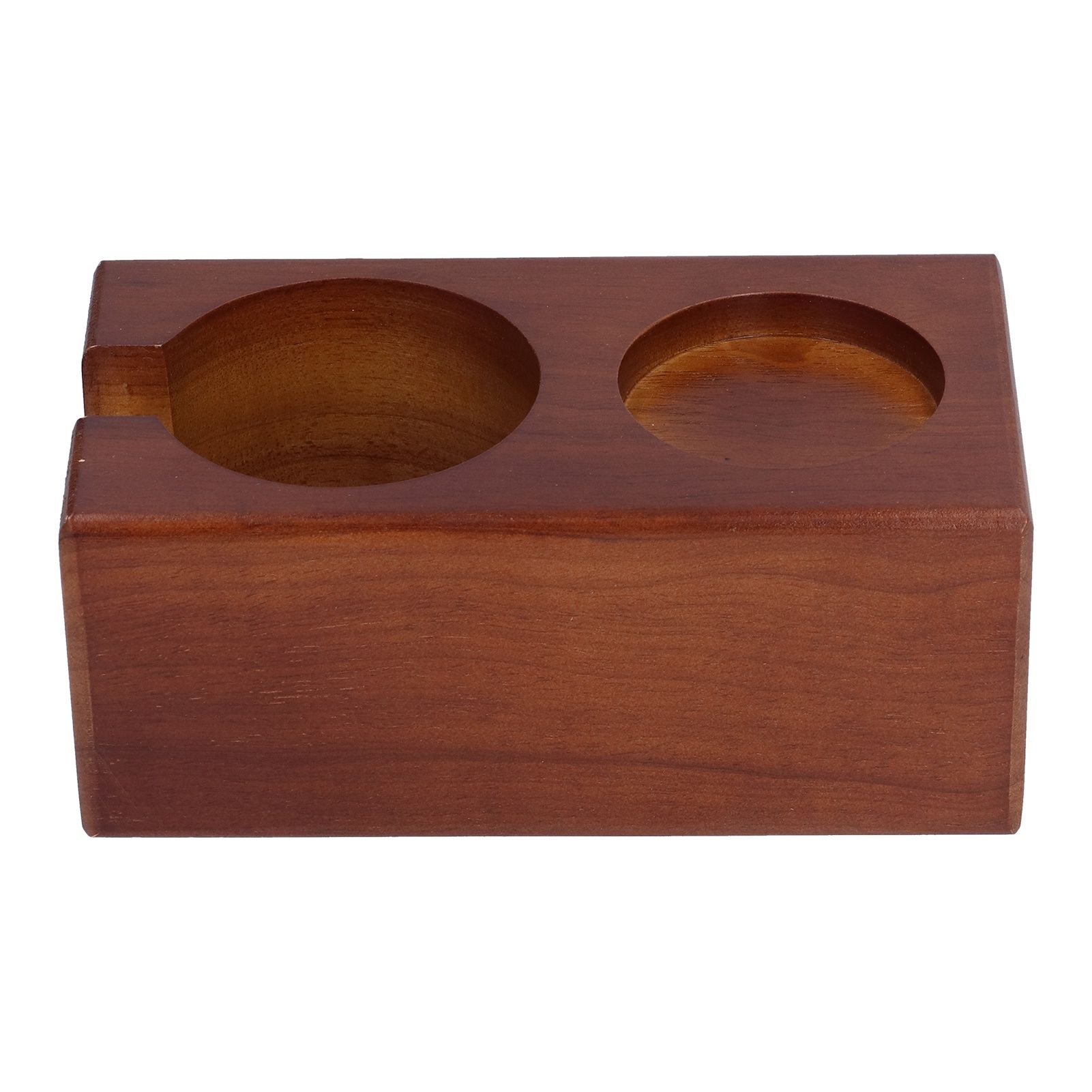 2 Hole Coffee Tamper Holder Beech Coffee Handle Mat Pad Stand for Home view 8
