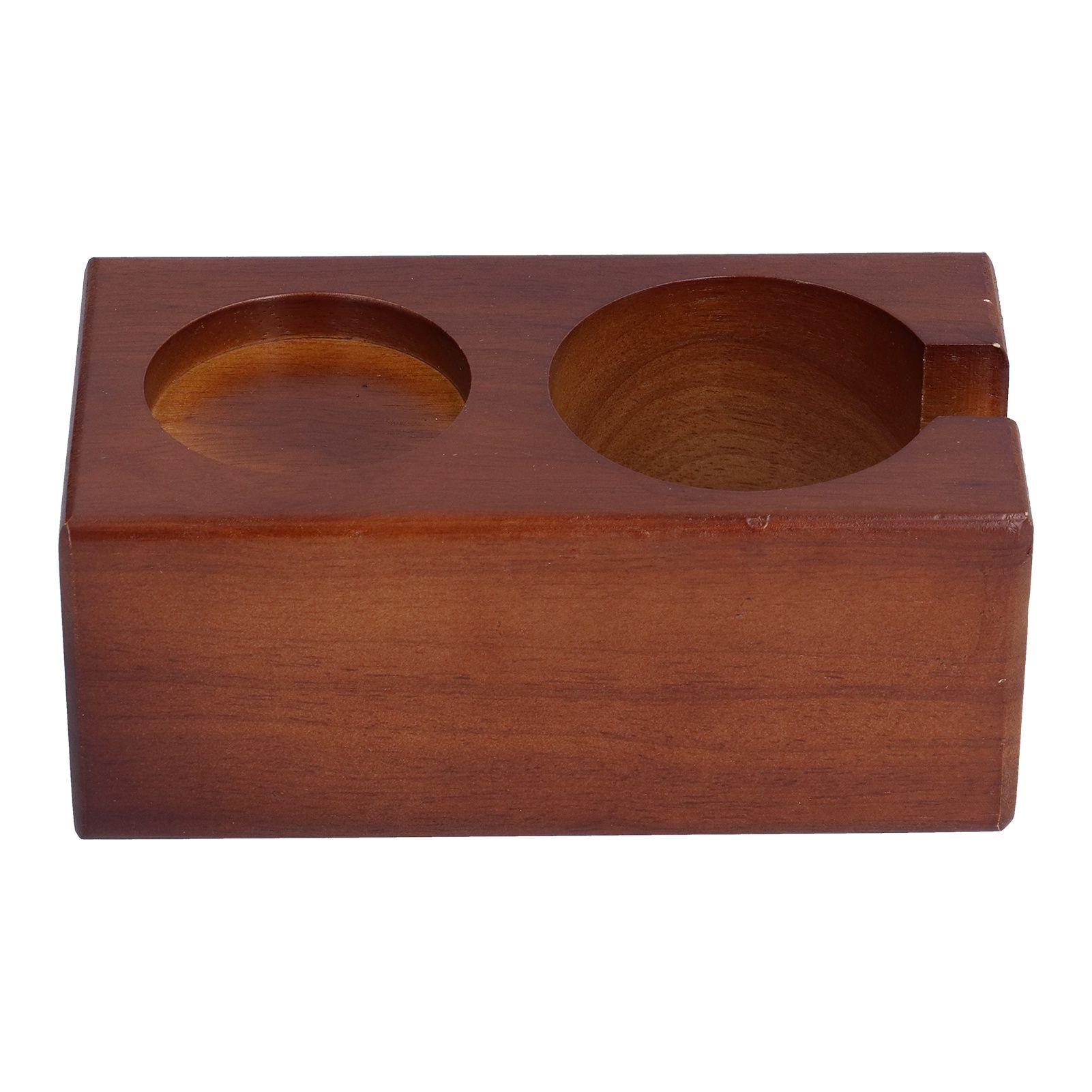 2 Hole Coffee Tamper Holder Beech Coffee Handle Mat Pad Stand for Home view 9