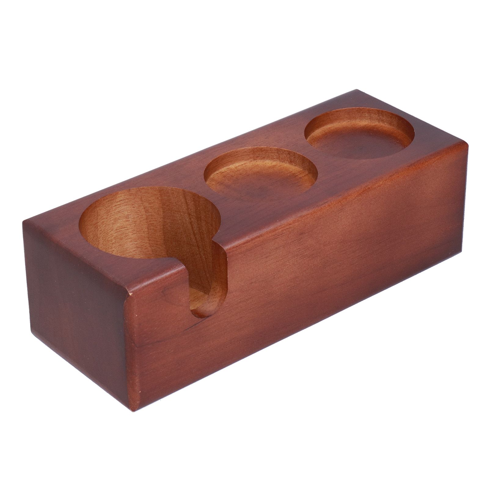 3‑Slots Wood Coffee Tamper Holder Portafilter Storage Stand Tamping Station