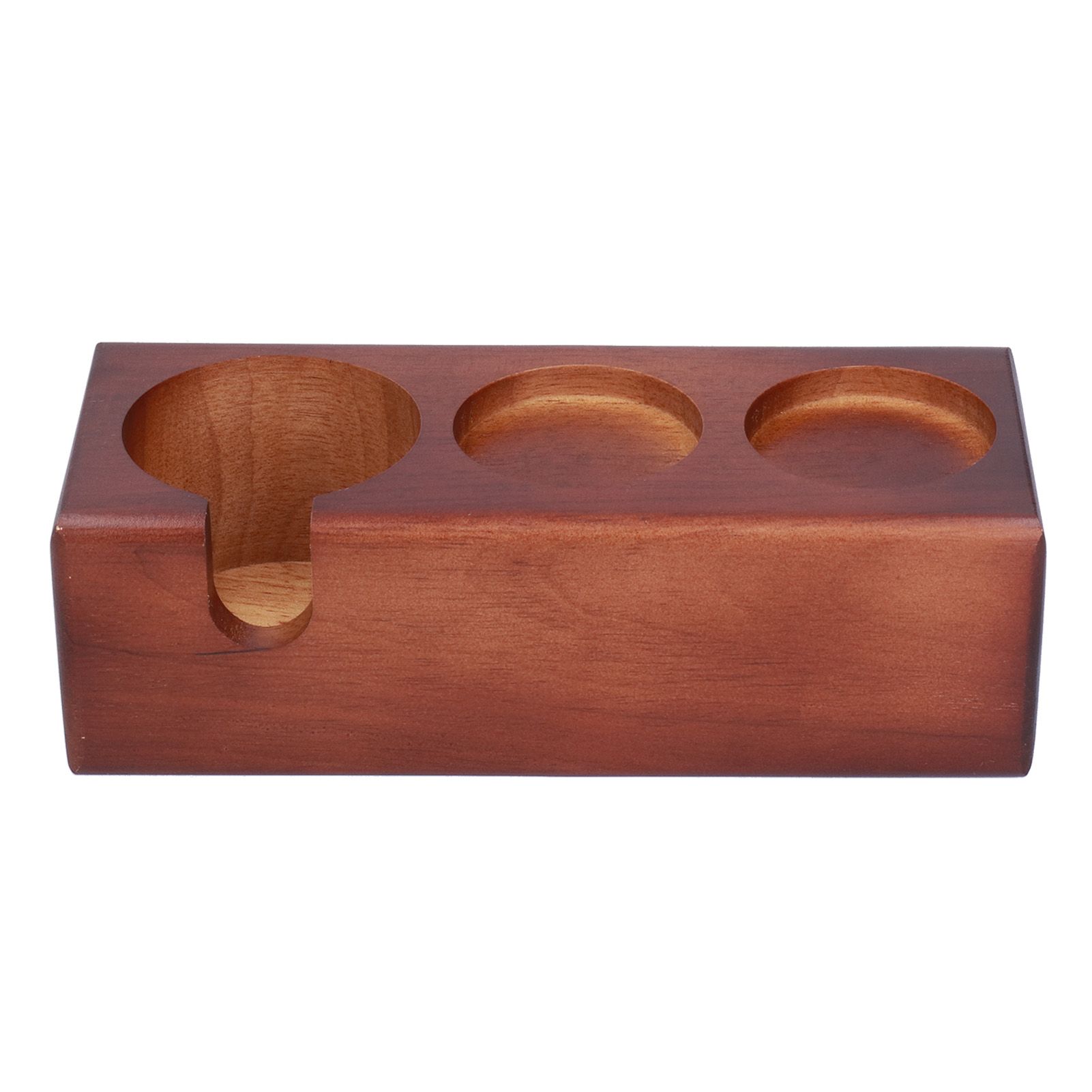 3‑Slots Wood Coffee Tamper Holder Portafilter Storage Stand Tamping Station view 4