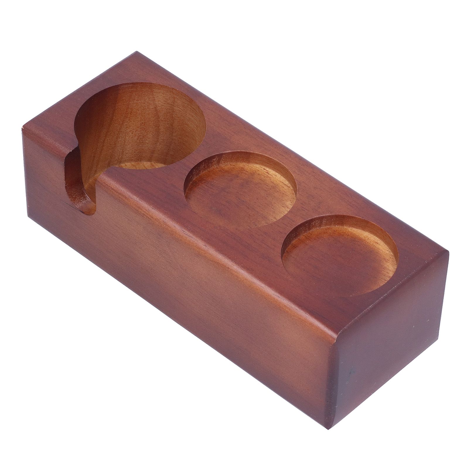 3‑Slots Wood Coffee Tamper Holder Portafilter Storage Stand Tamping Station view 5