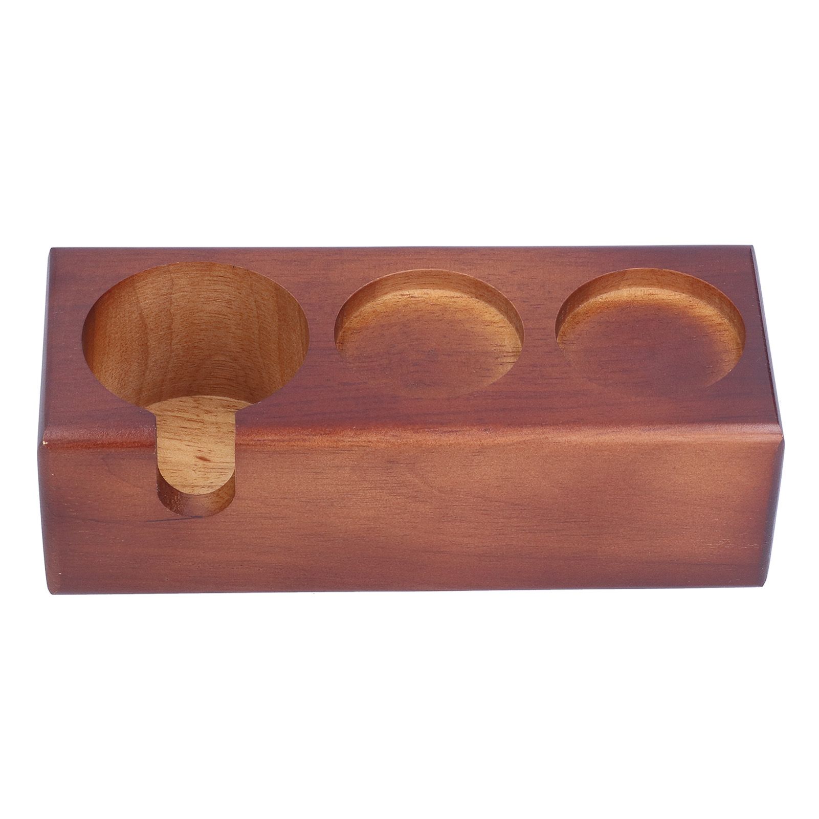 3‑Slots Wood Coffee Tamper Holder Portafilter Storage Stand Tamping Station view 6