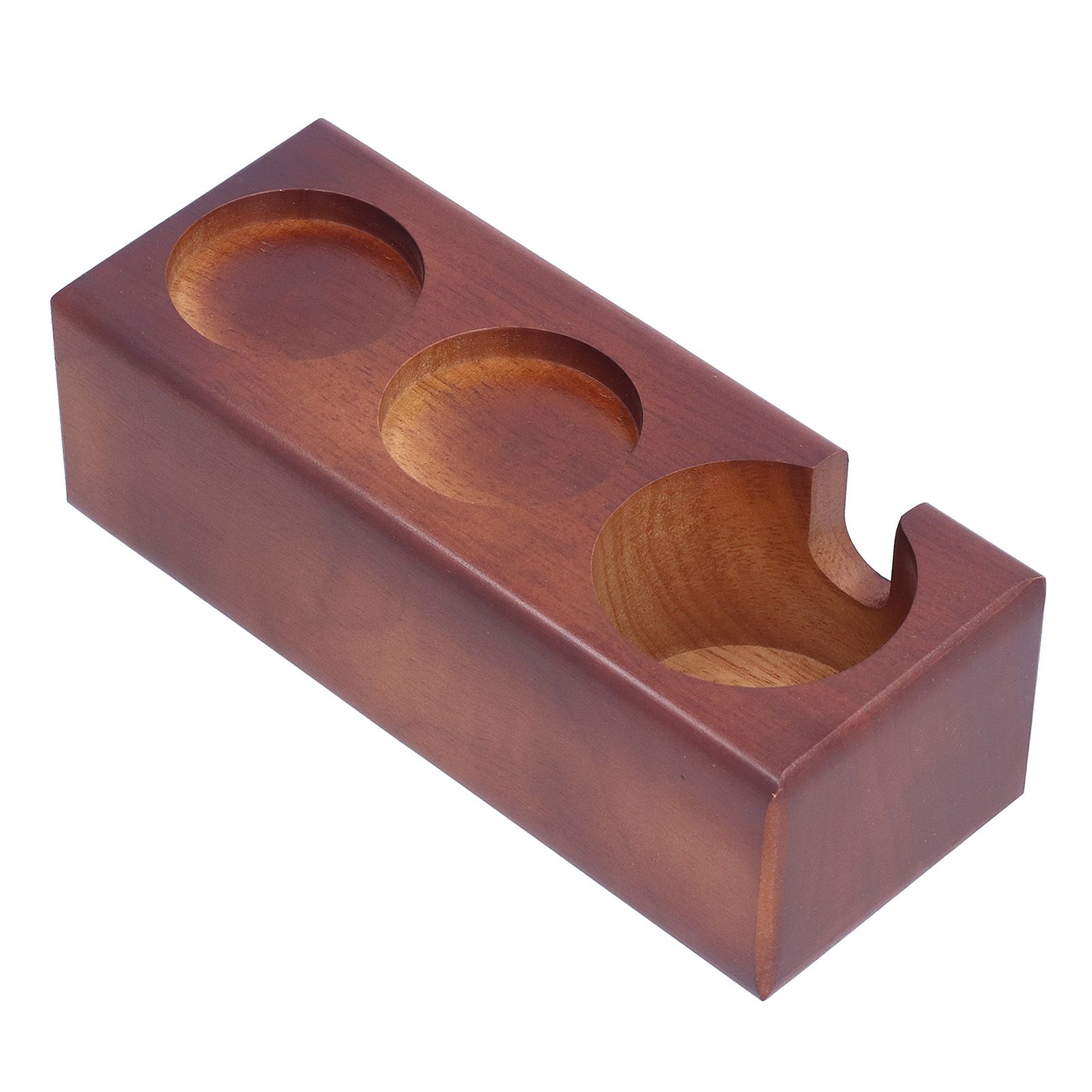 3‑Slots Wood Coffee Tamper Holder Portafilter Storage Stand Tamping Station view 9