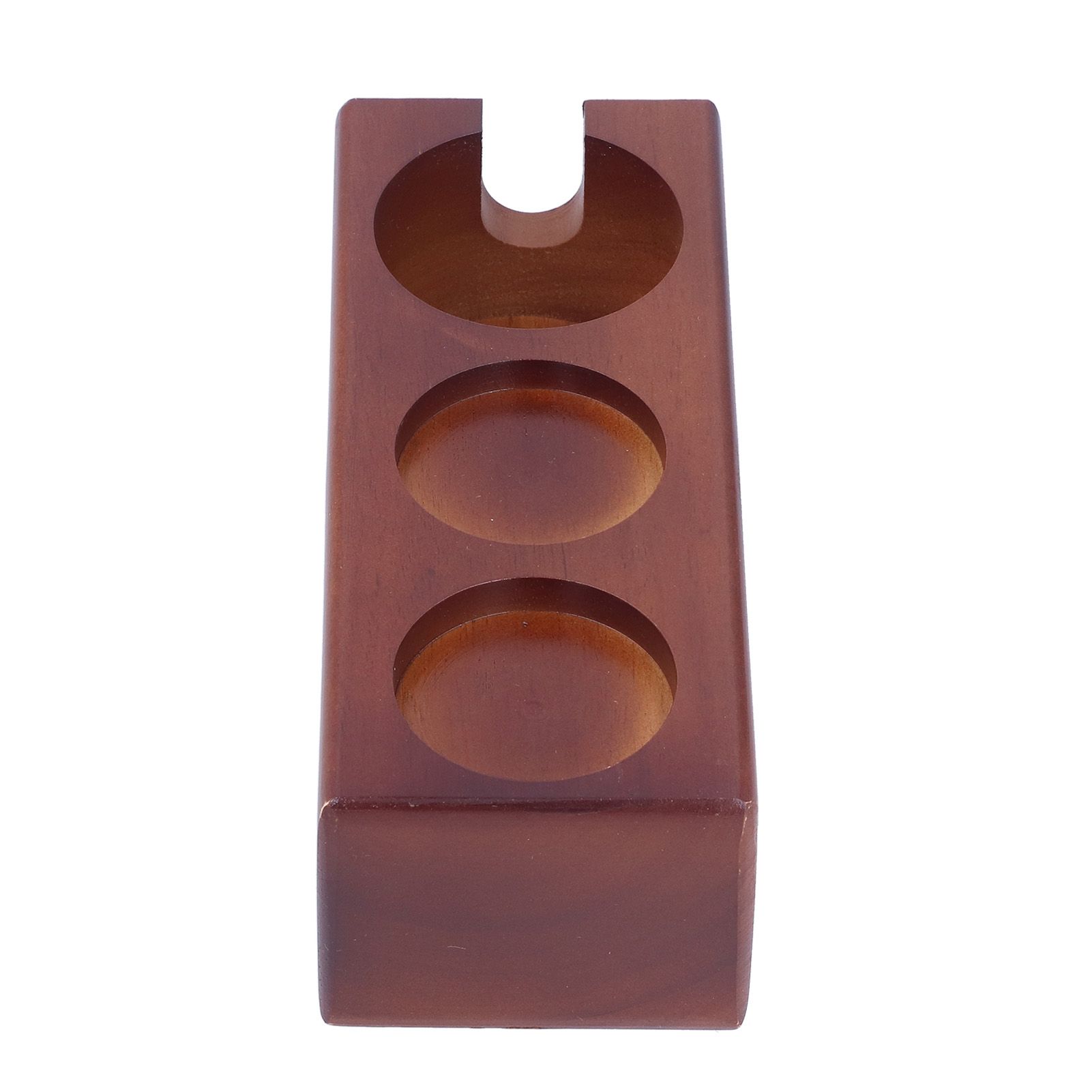 3‑Slots Wood Coffee Tamper Holder Portafilter Storage Stand Tamping Station view 4