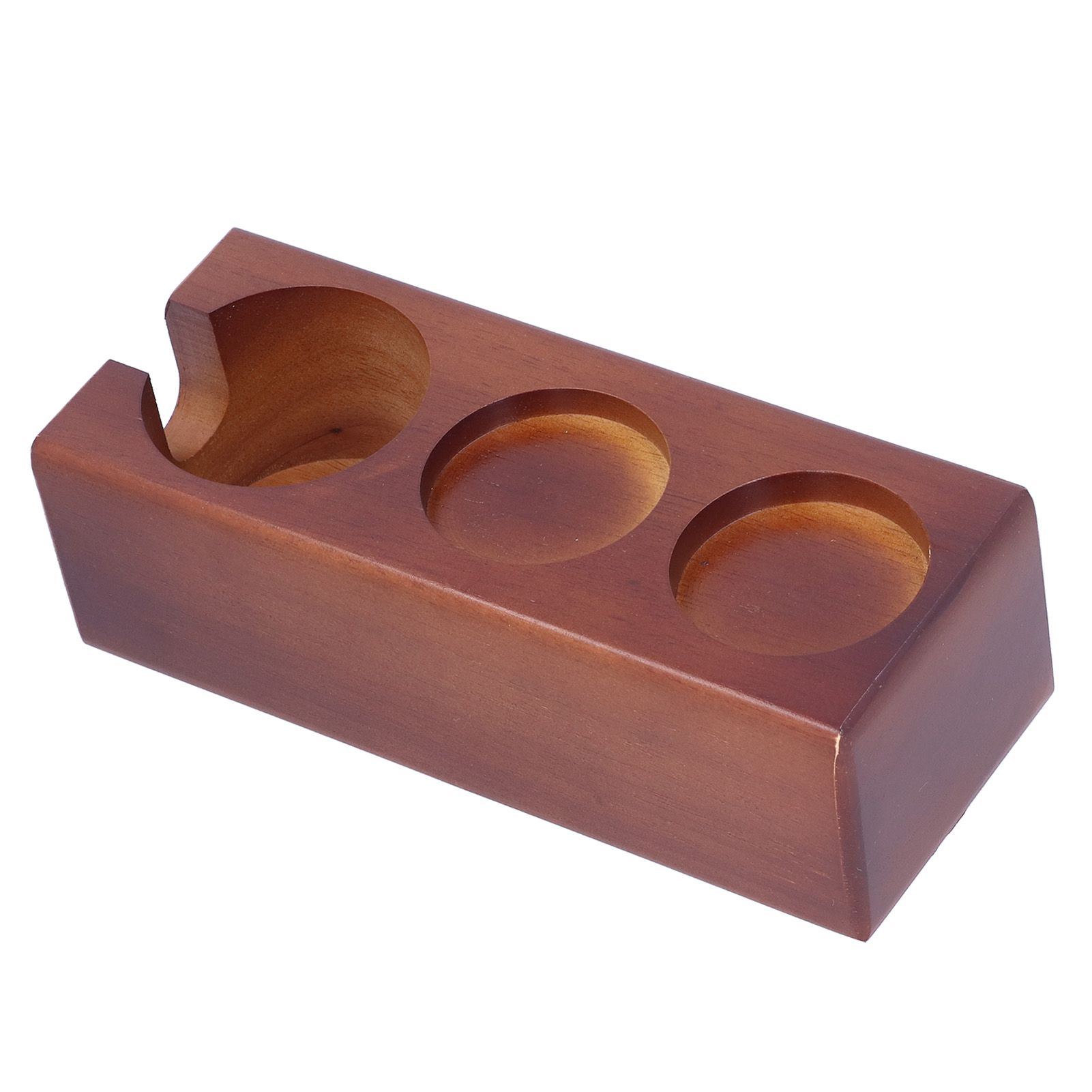 3‑Slots Wood Coffee Tamper Holder Portafilter Storage Stand Tamping Station view 5