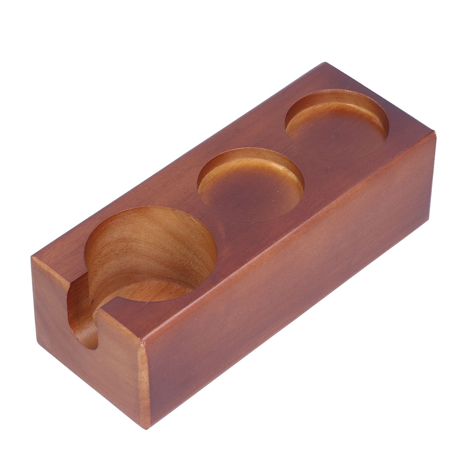 3‑Slots Wood Coffee Tamper Holder Portafilter Storage Stand Tamping Station view 7