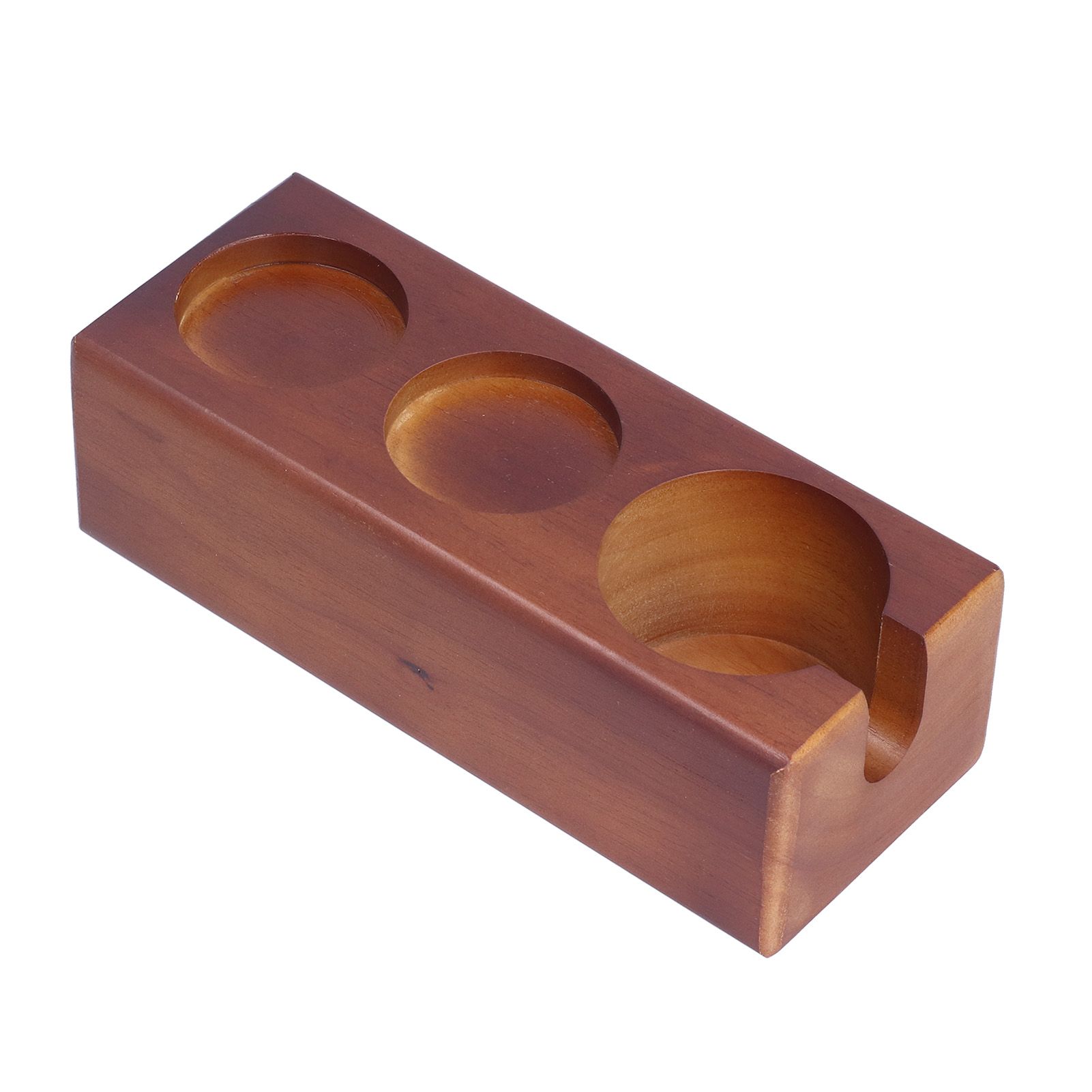 3‑Slots Wood Coffee Tamper Holder Portafilter Storage Stand Tamping Station view 9