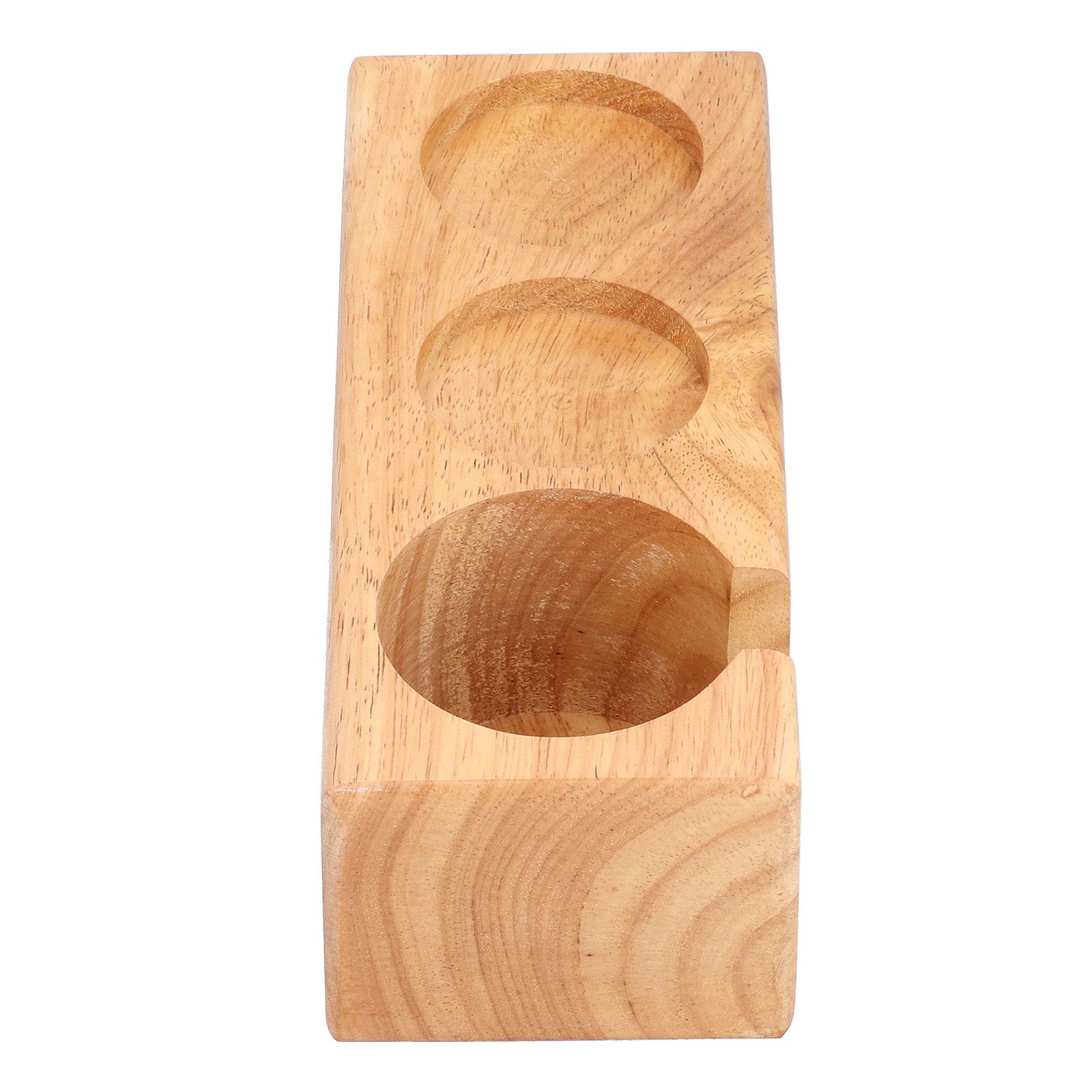 3‑Slots Wooden Coffee Portafilter Holder Tamper Stand Tamping Base for Home view 7