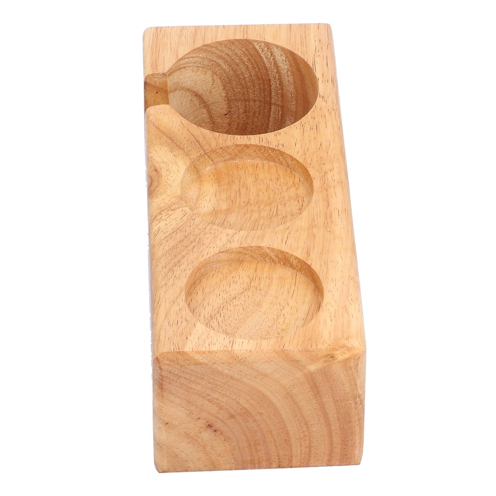 3‑Slots Wooden Coffee Portafilter Holder Tamper Stand Tamping Base for Home view 9