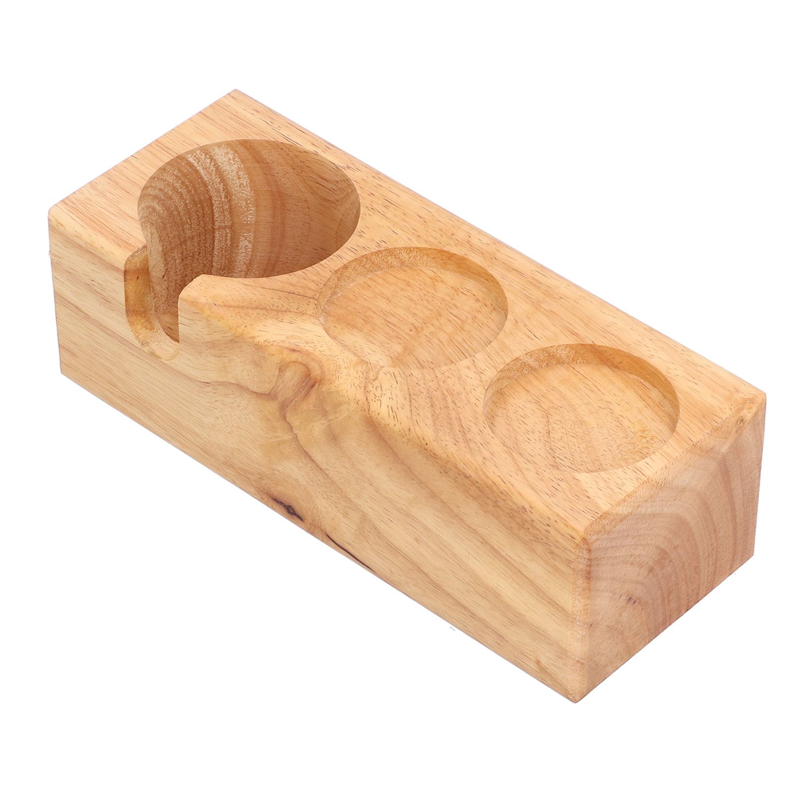 3‑Slots Wooden Coffee Portafilter Holder Tamper Stand Tamping Base for Home view 10