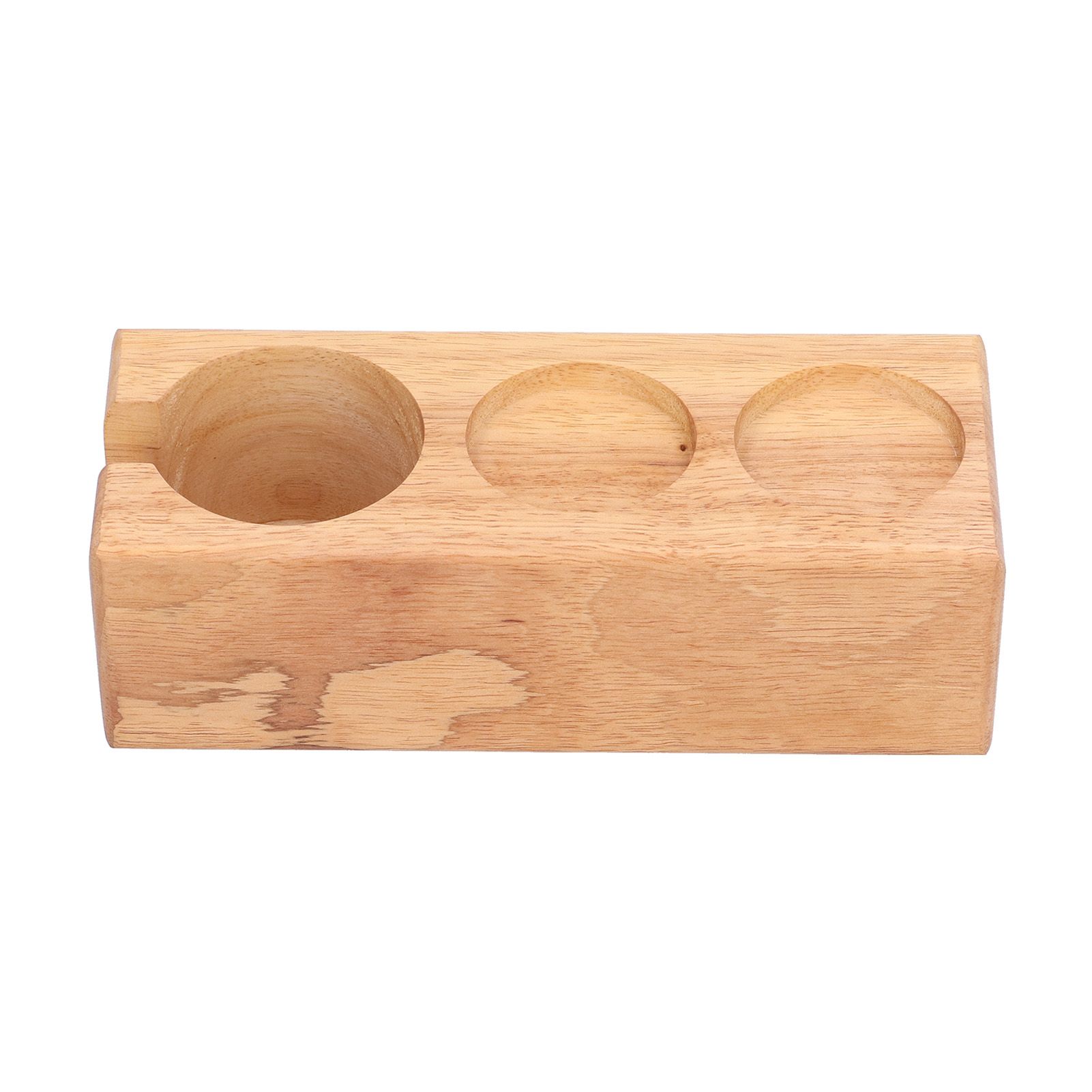 3‑Slots Wooden Coffee Portafilter Holder Tamper Stand Tamping Base for Home view 9
