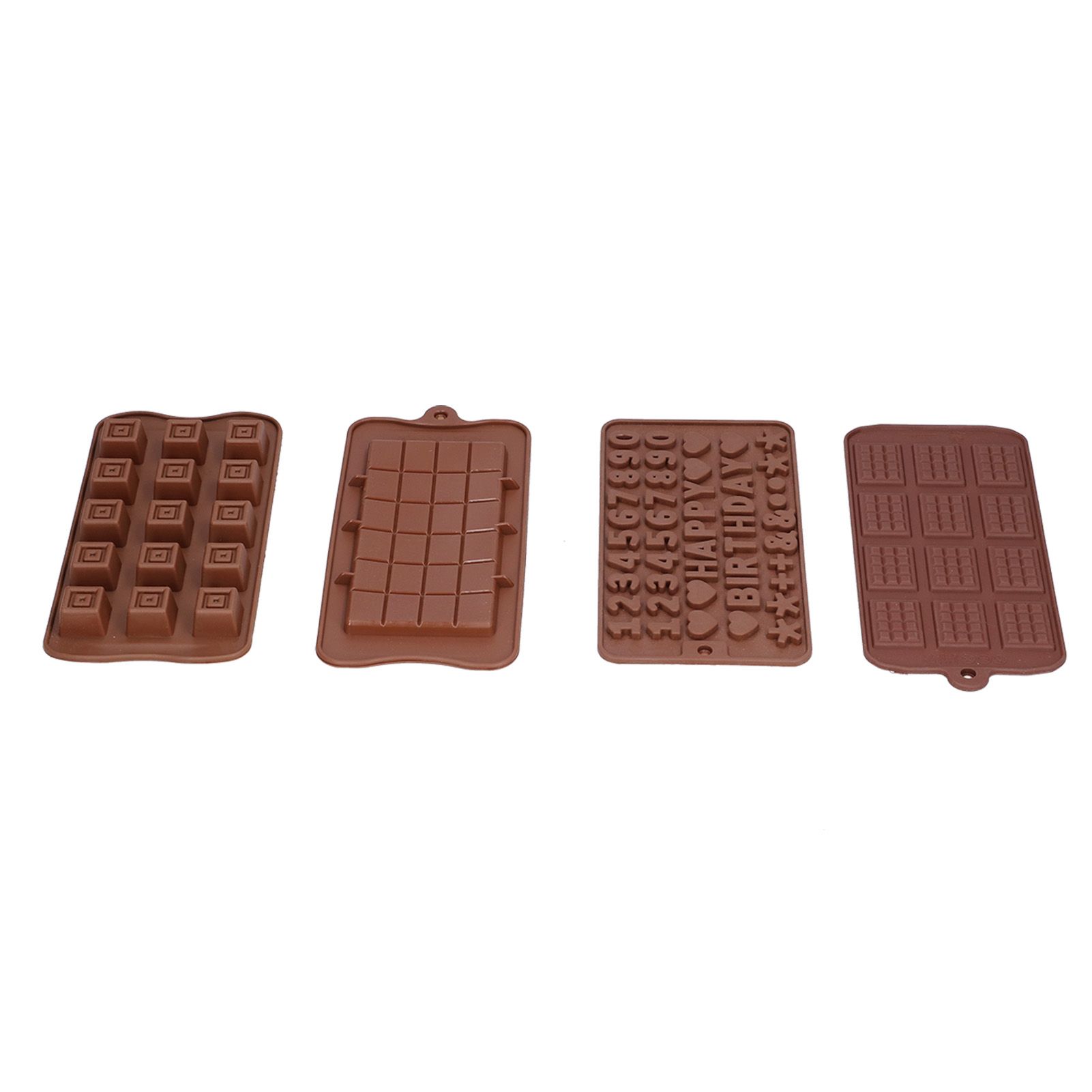 4Pcs/Set Innovative Pattern Mold Silicone Chocolate Mold Baking Tool for Home view 2