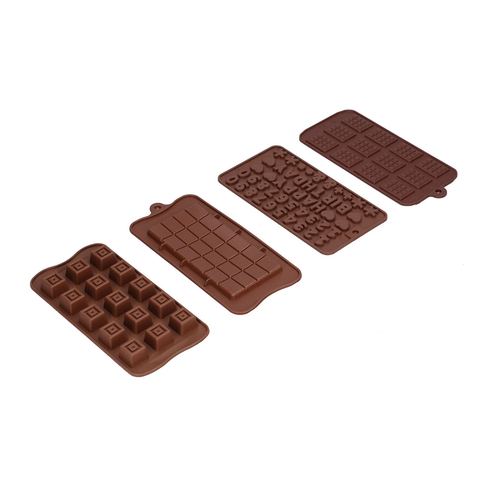 4Pcs/Set Innovative Pattern Mold Silicone Chocolate Mold Baking Tool for Home view 3