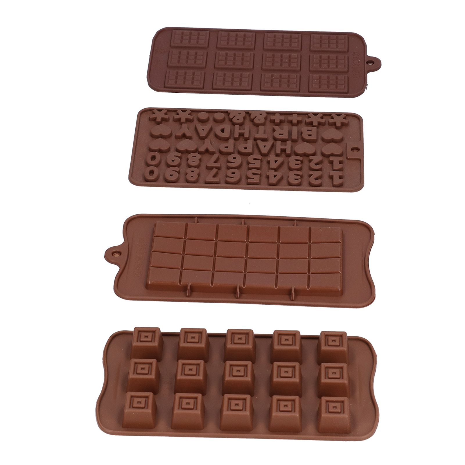 4Pcs/Set Innovative Pattern Mold Silicone Chocolate Mold Baking Tool for Home view 4