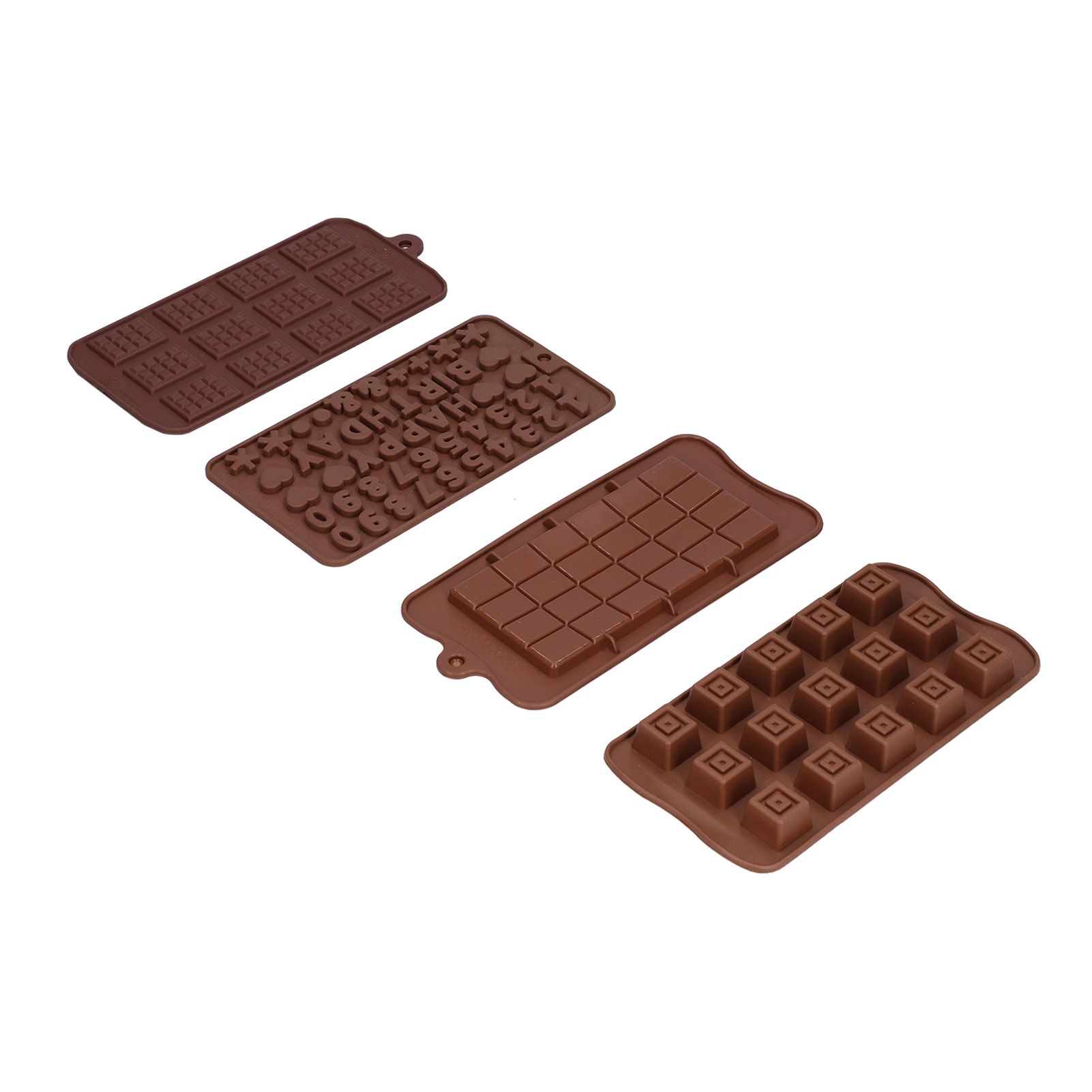 4Pcs/Set Innovative Pattern Mold Silicone Chocolate Mold Baking Tool for Home view 5