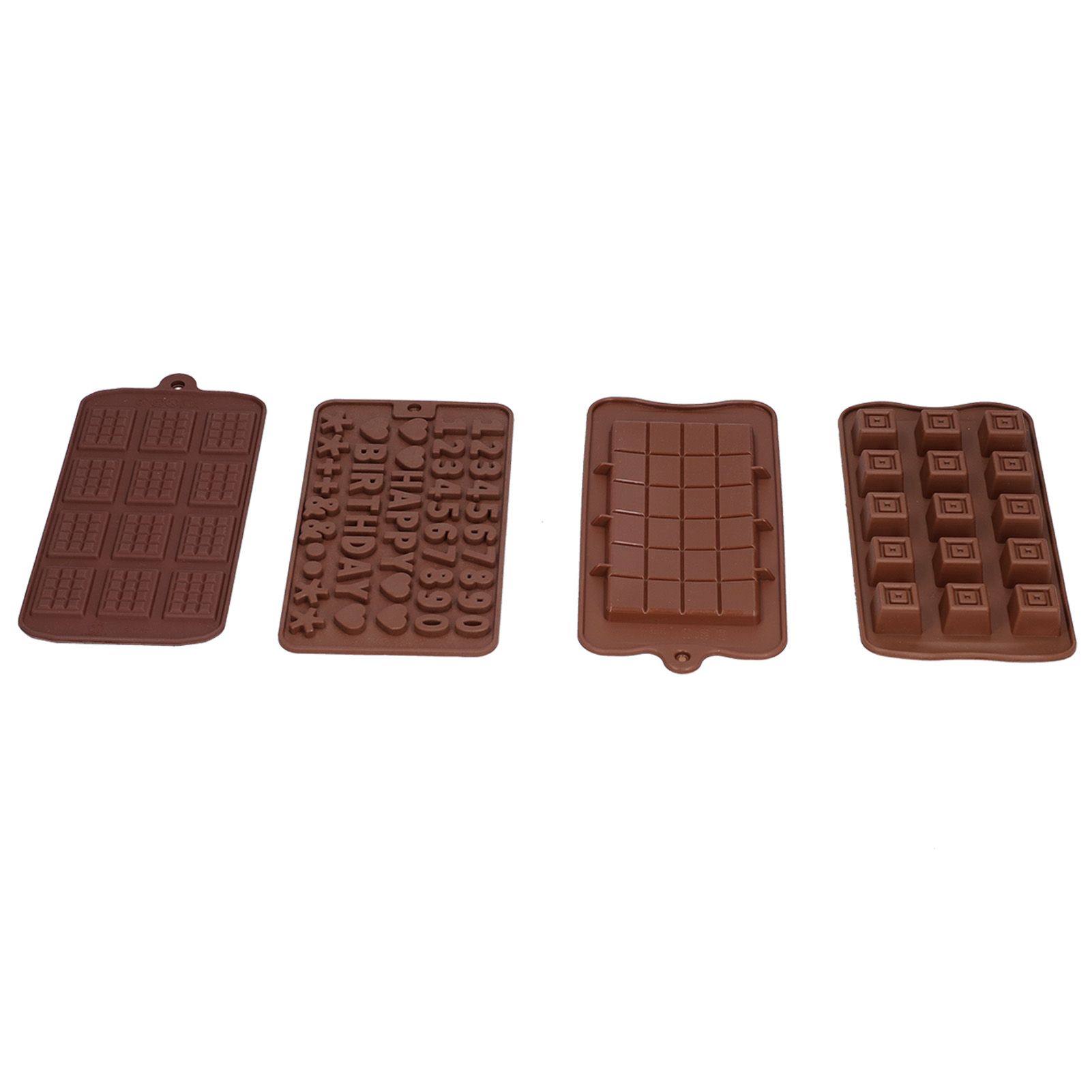 4Pcs/Set Innovative Pattern Mold Silicone Chocolate Mold Baking Tool for Home view 6