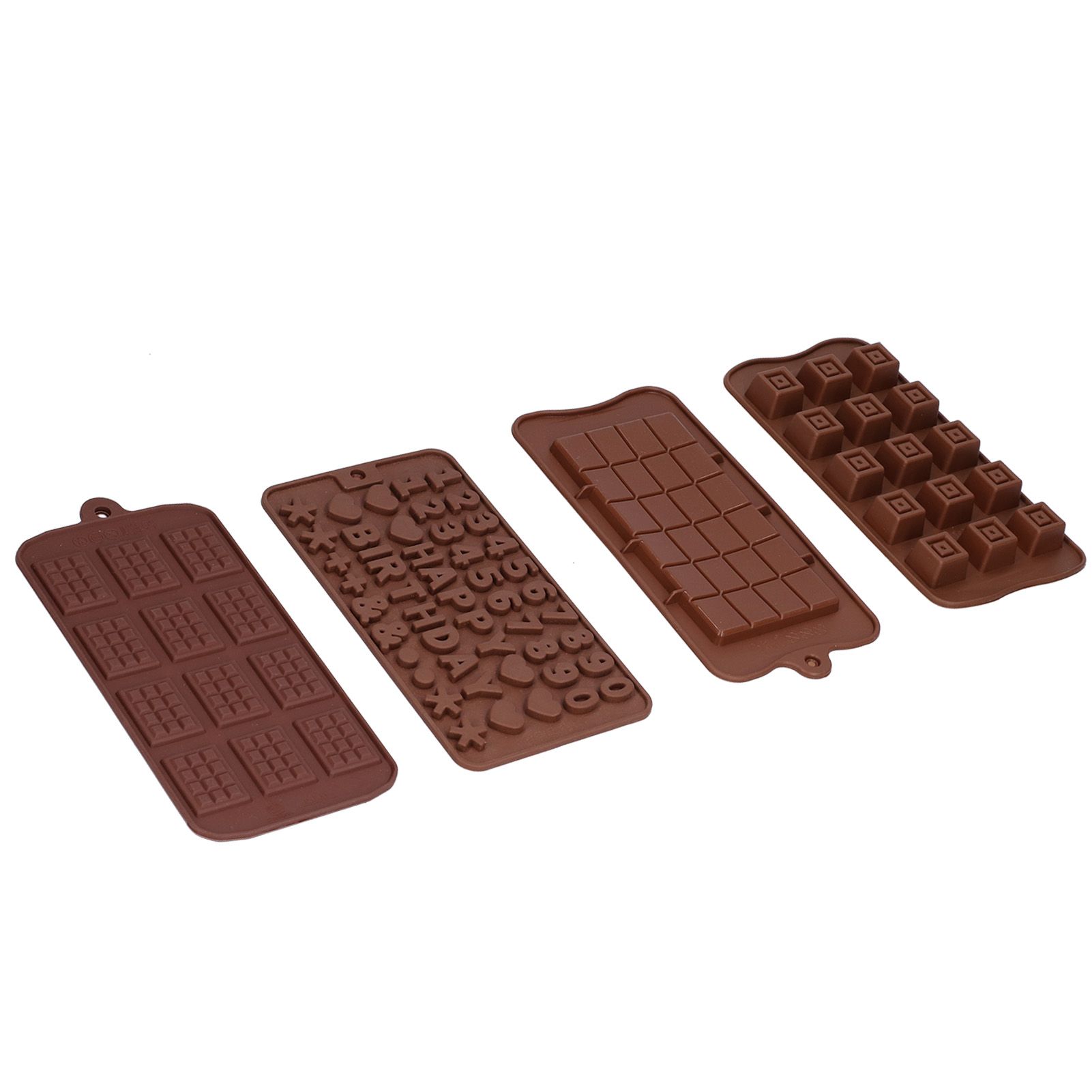 4Pcs/Set Innovative Pattern Mold Silicone Chocolate Mold Baking Tool for Home view 7