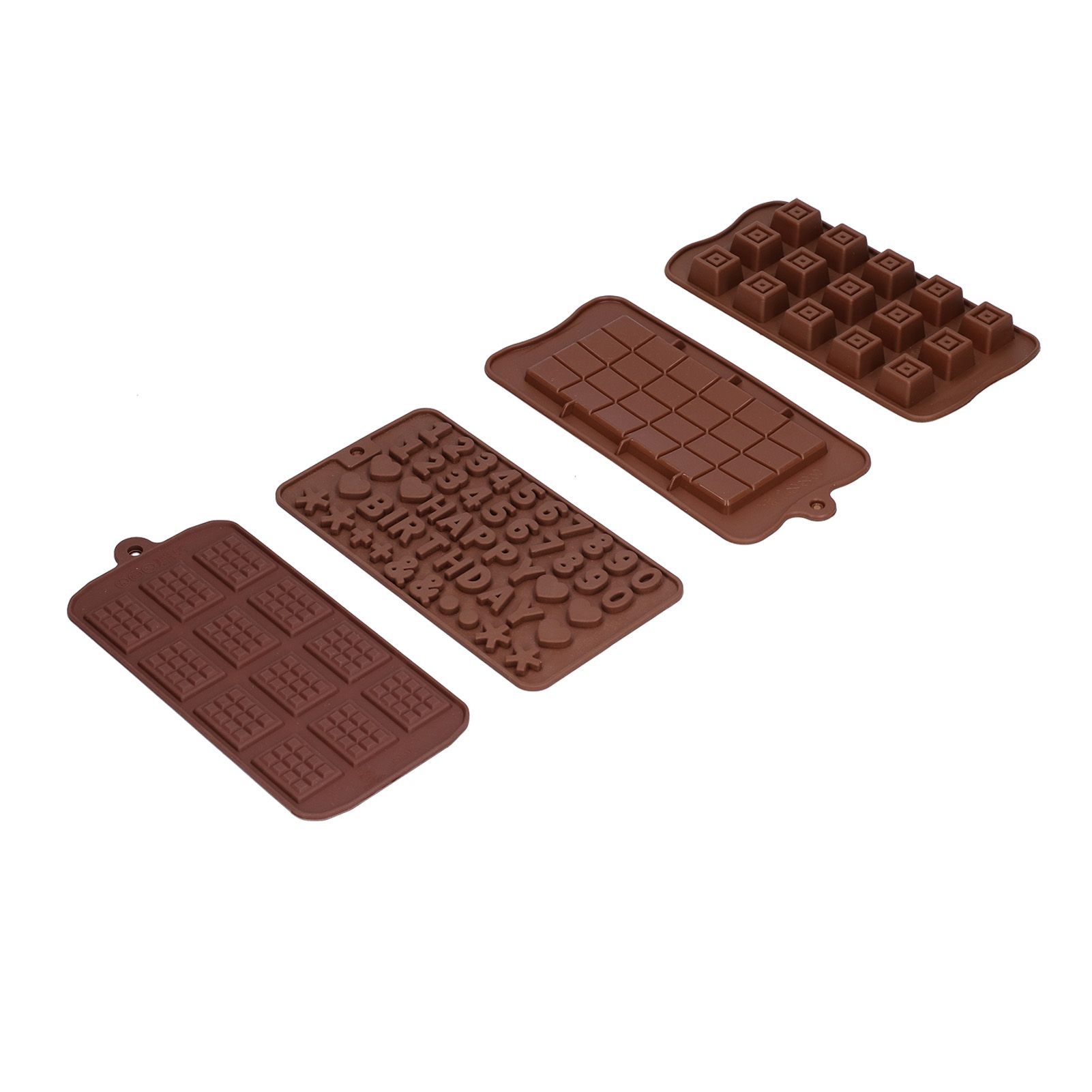 4Pcs/Set Innovative Pattern Mold Silicone Chocolate Mold Baking Tool for Home view 8