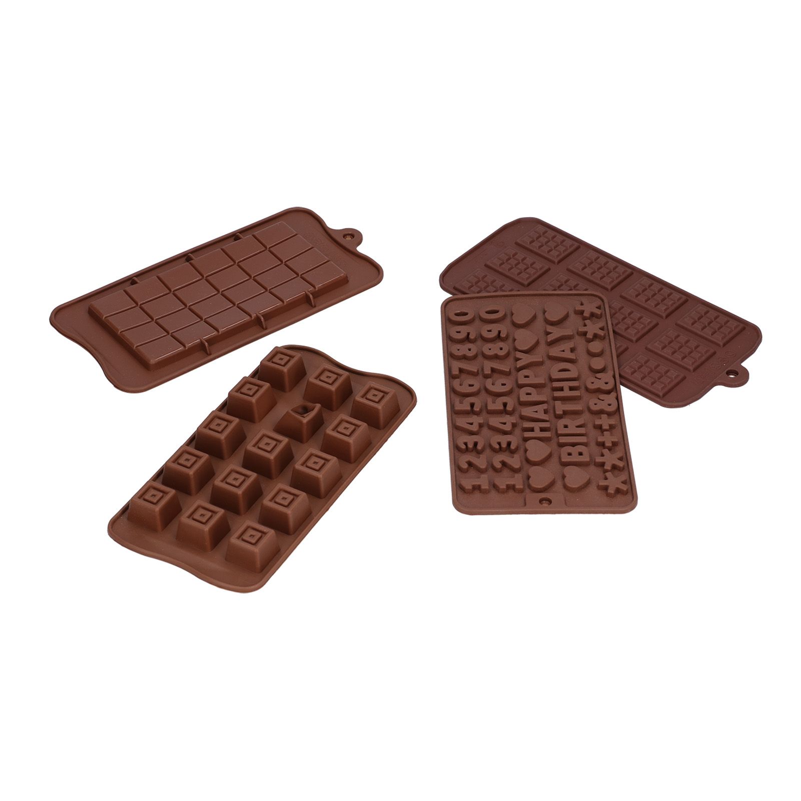 4Pcs/Set Innovative Pattern Mold Silicone Chocolate Mold Baking Tool for Home view 9