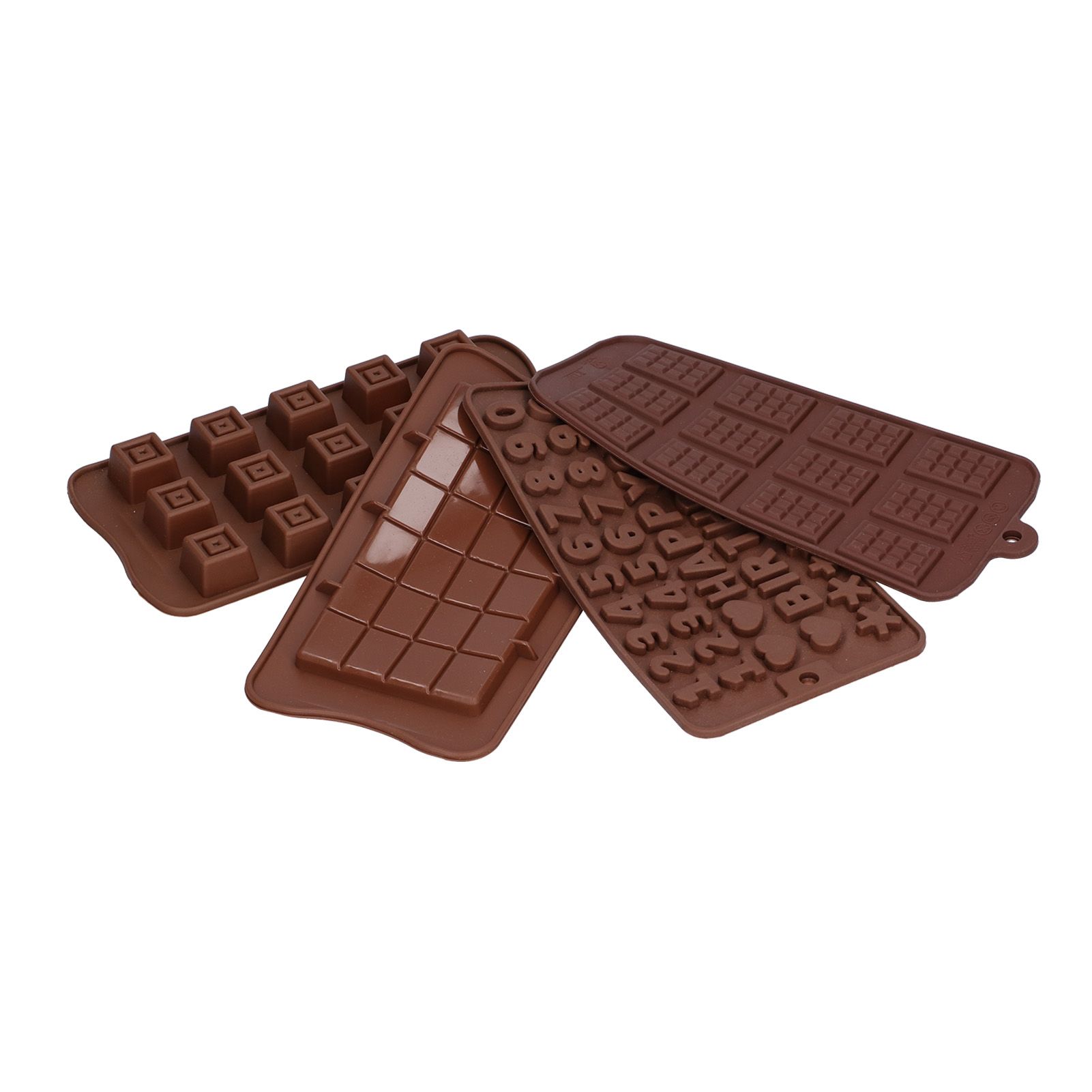 4Pcs/Set Innovative Pattern Mold Silicone Chocolate Mold Baking Tool for Home view 10