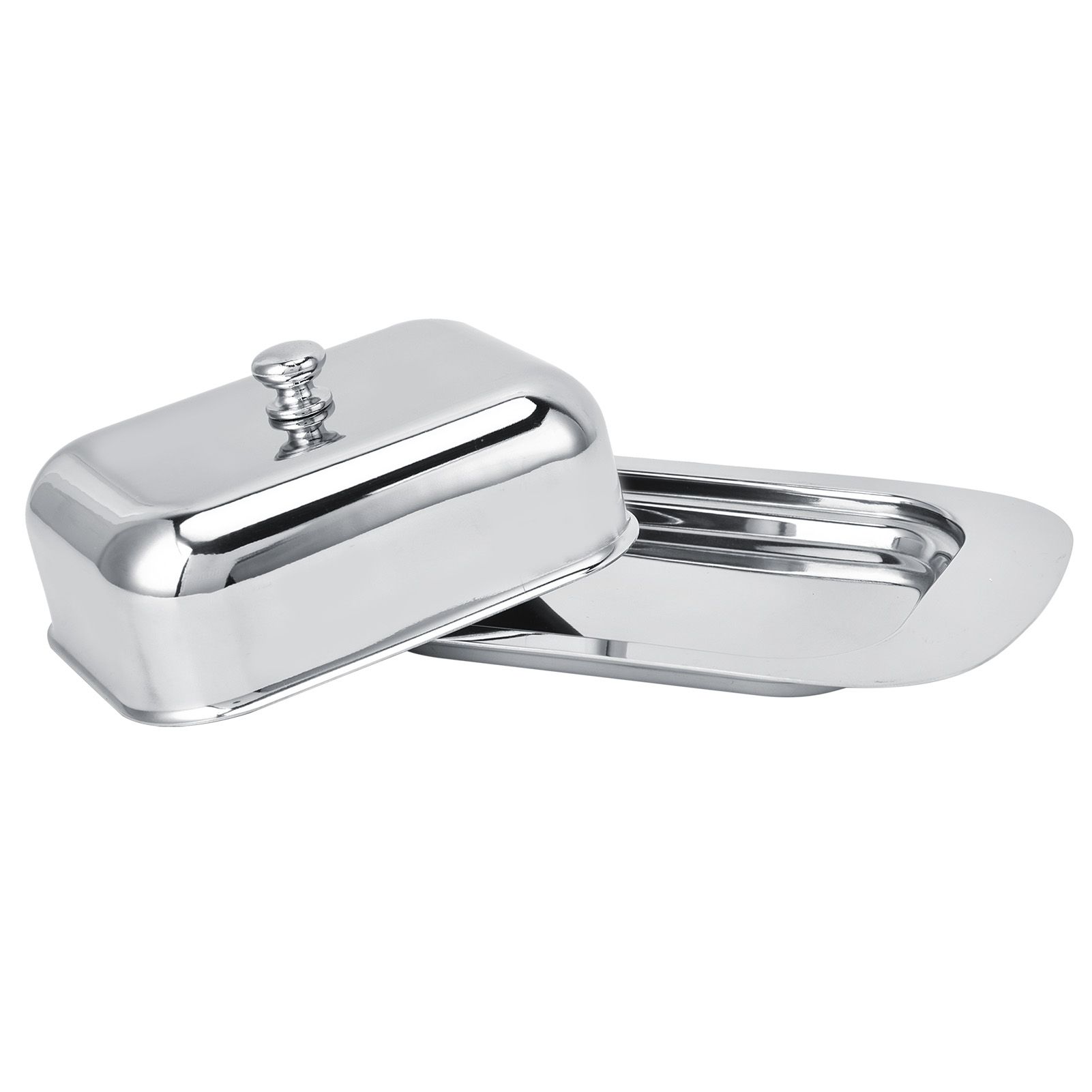 Bright Butter Box with Lid Stainless Steel Cheese Box for Bread Food Pastry — image 1