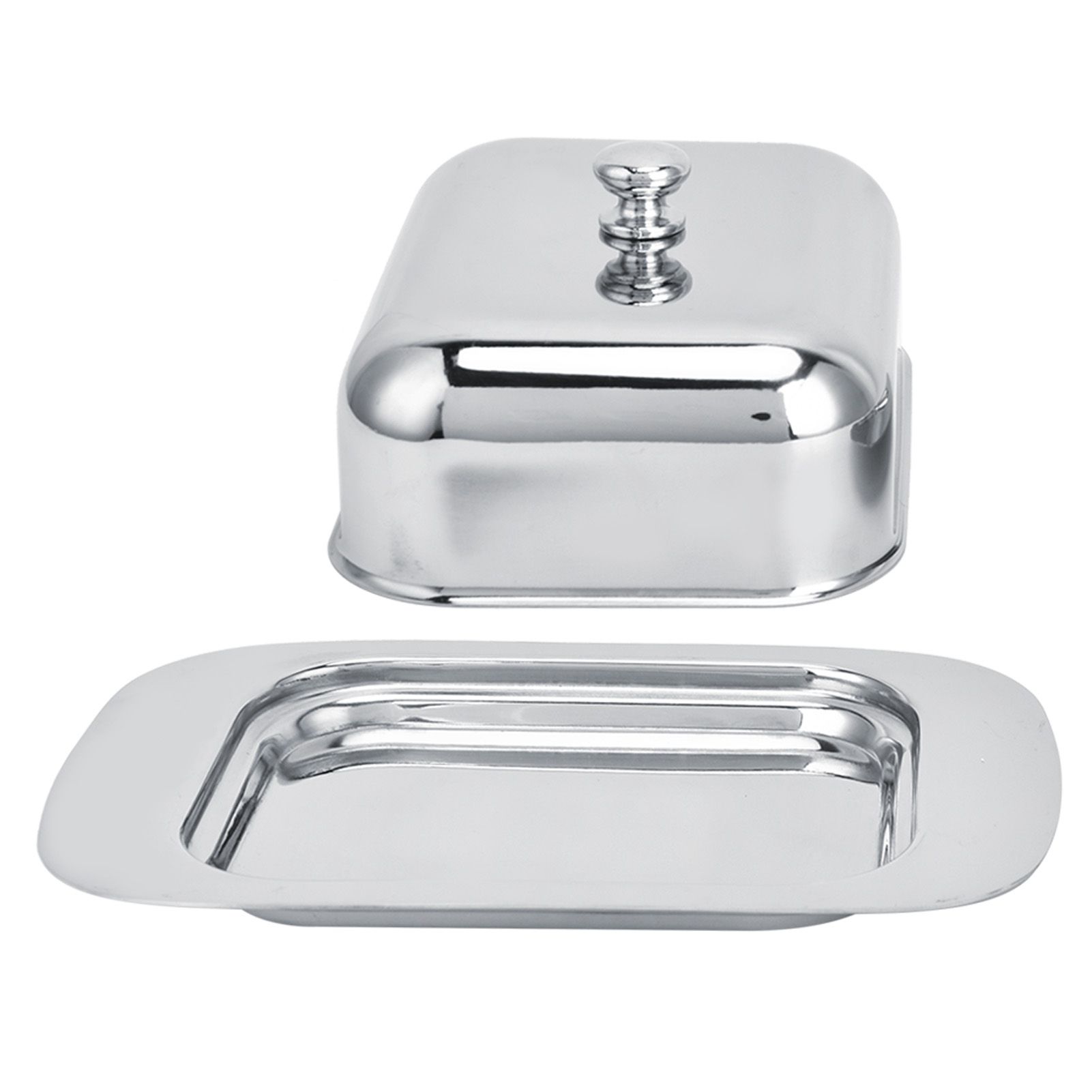 Bright Butter Box with Lid Stainless Steel Cheese Box for Bread Food Pastry view 4