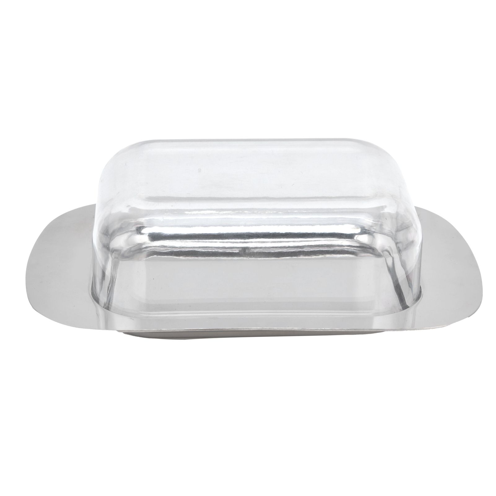 Quadrate Stainless Steel Butter Container Dish Cheese Keeper with Transparent view 2