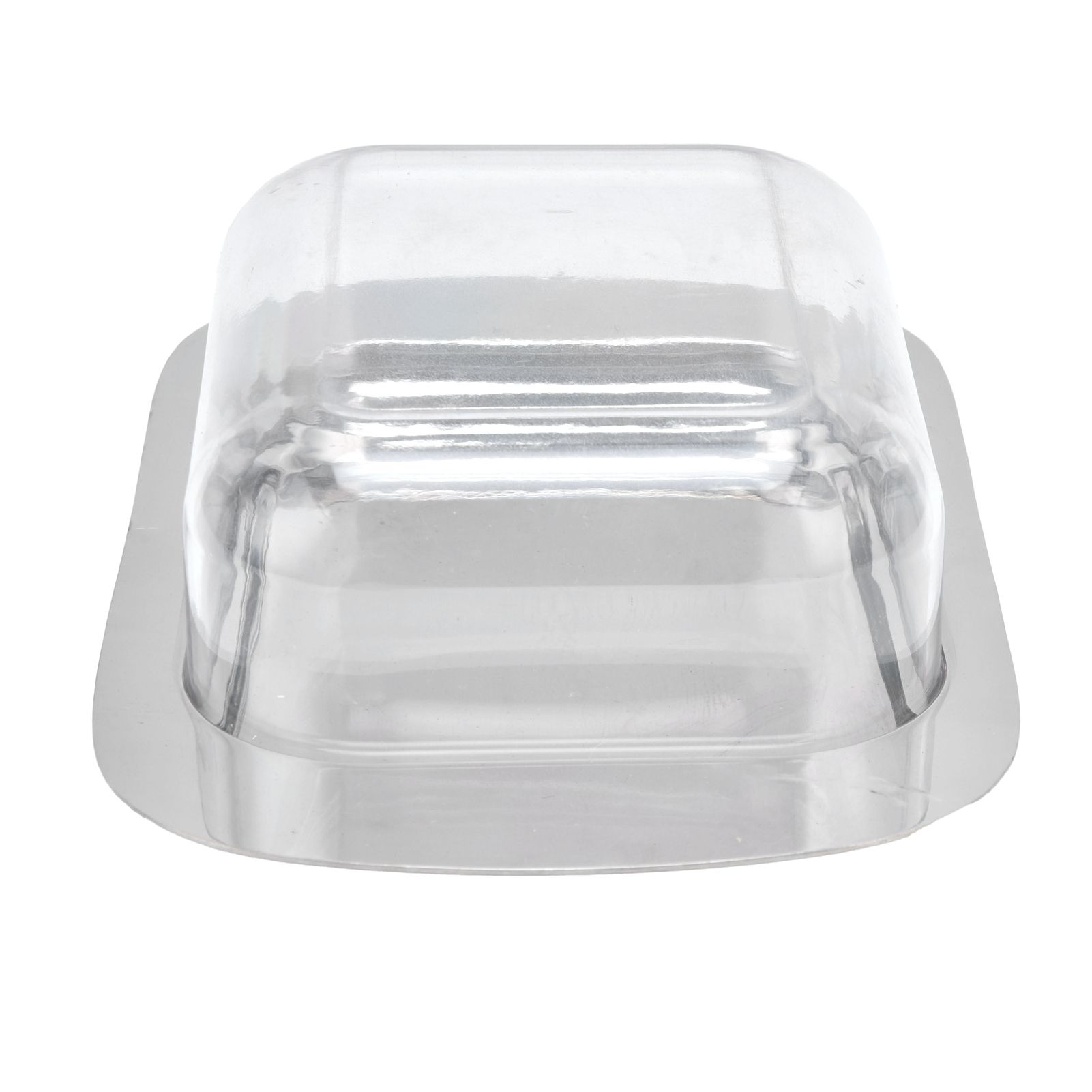 Quadrate Stainless Steel Butter Container Dish Cheese Keeper with Transparent view 4