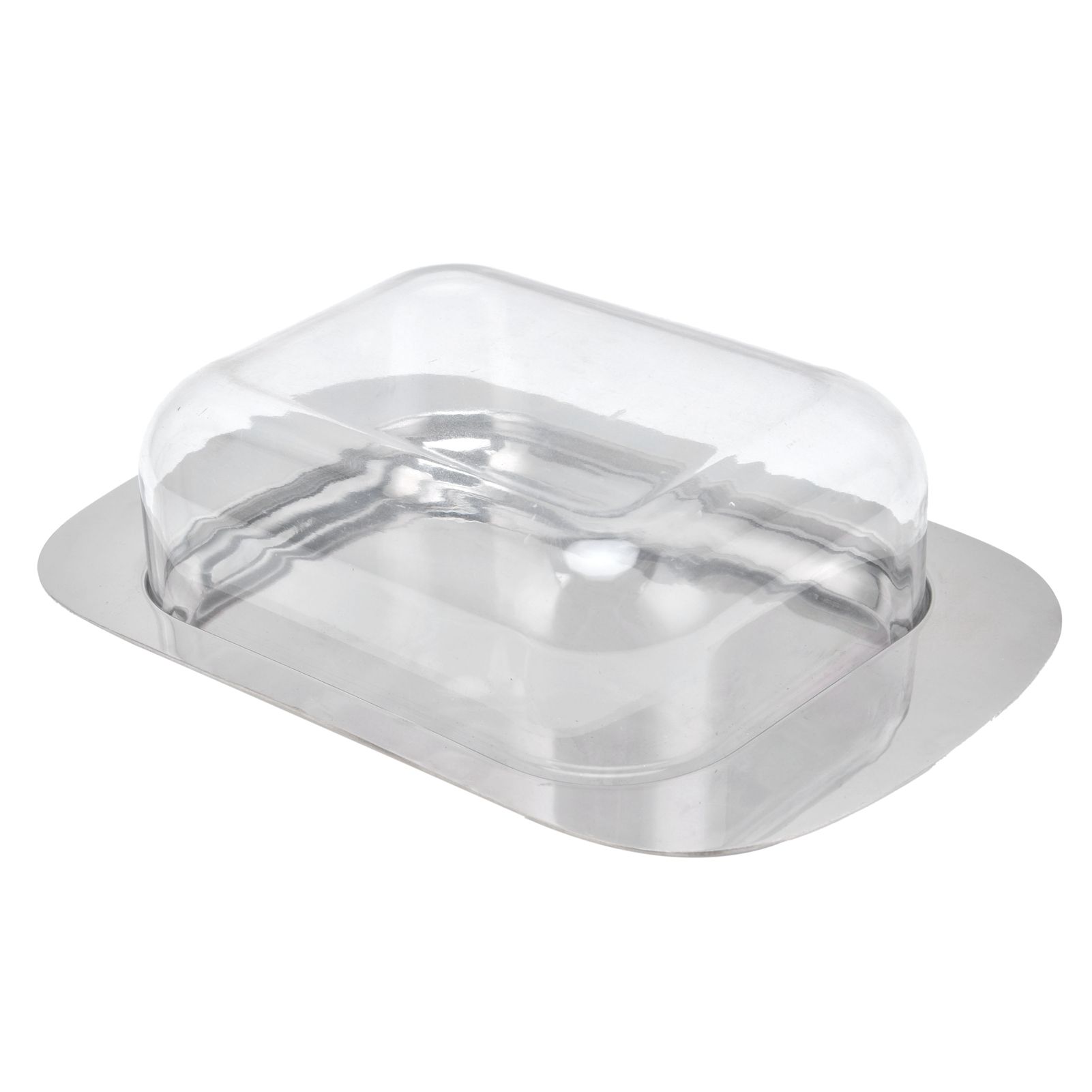 Quadrate Stainless Steel Butter Container Dish Cheese Keeper with Transparent view 5