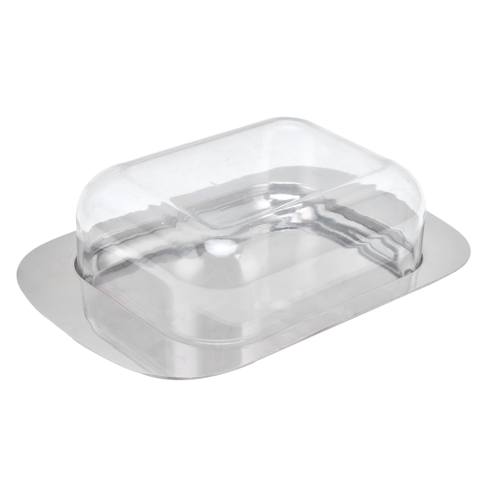 Quadrate Stainless Steel Butter Container Dish Cheese Keeper with Transparent view 6