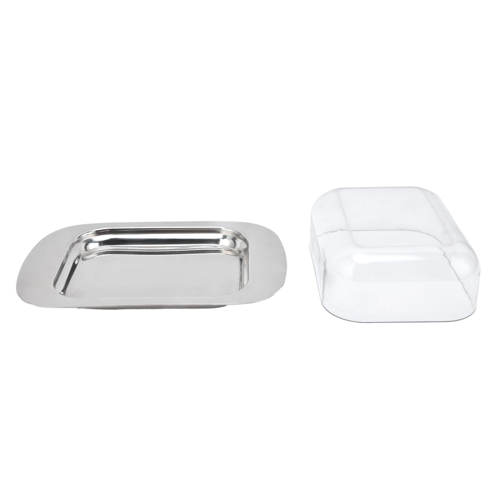 Quadrate Stainless Steel Butter Container Dish Cheese Keeper with Transparent view 8