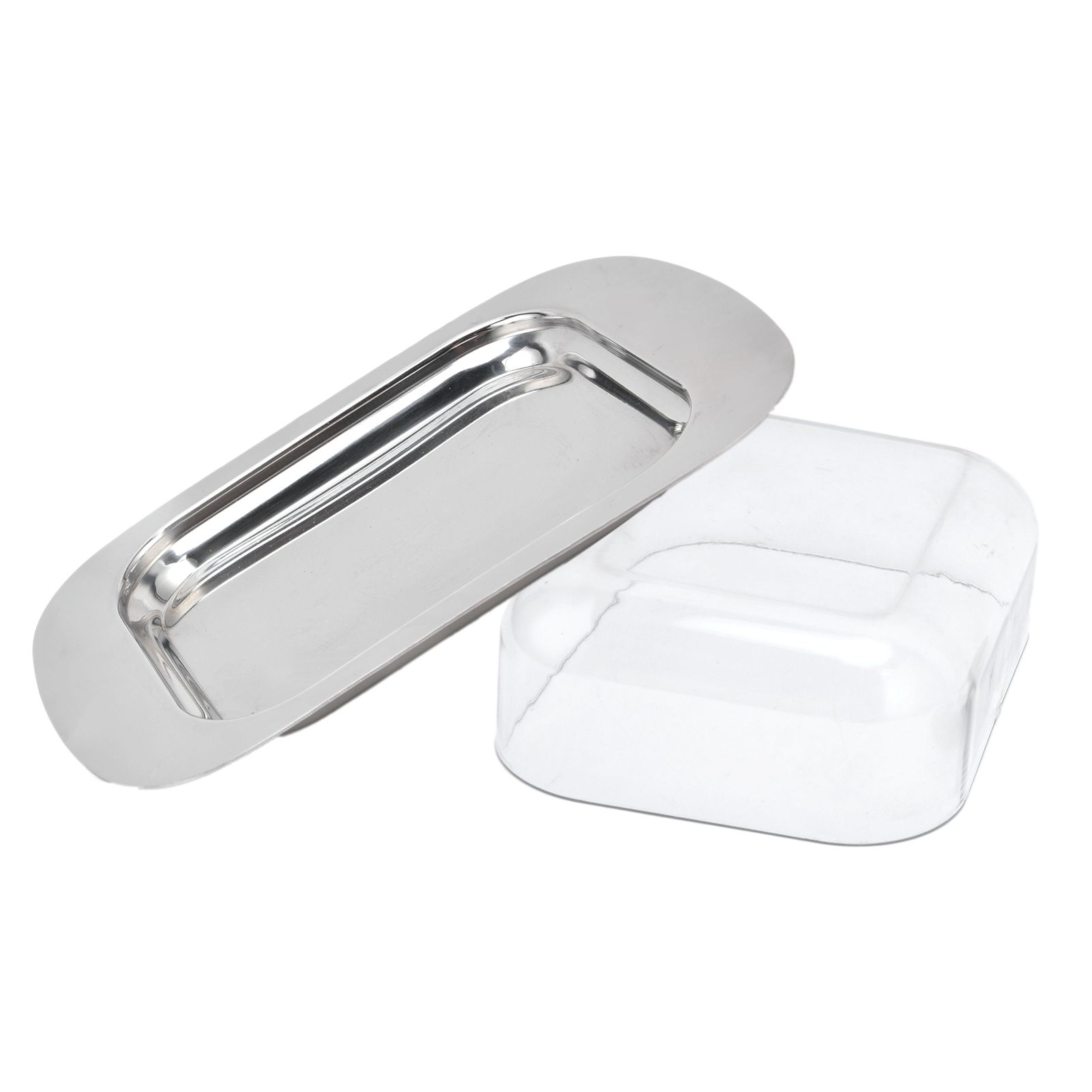 Quadrate Stainless Steel Butter Container Dish Cheese Keeper with Transparent view 10
