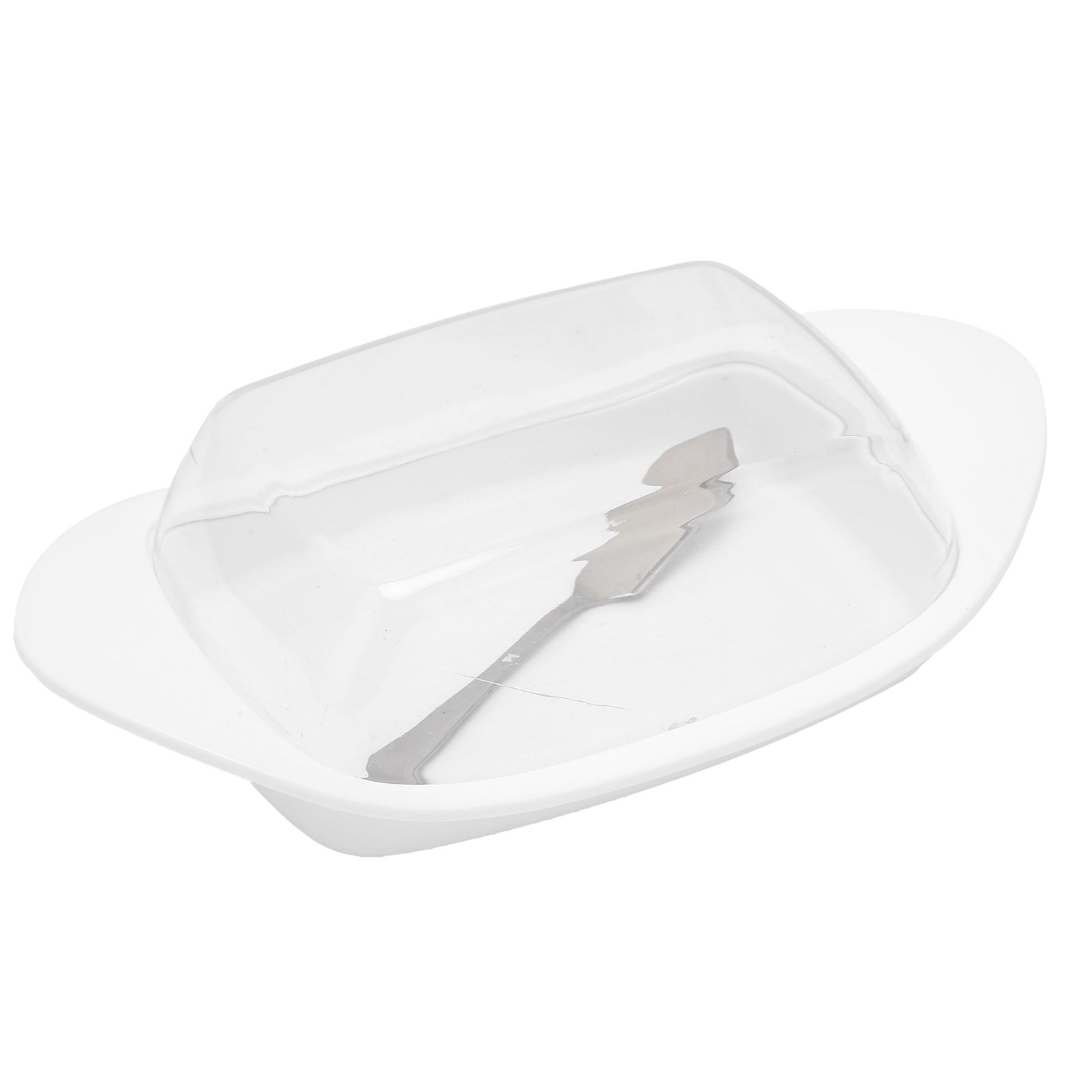 BoatShaped Butter Dish with Lid Food Grade PP Butter Cutting Box for Chess view 3
