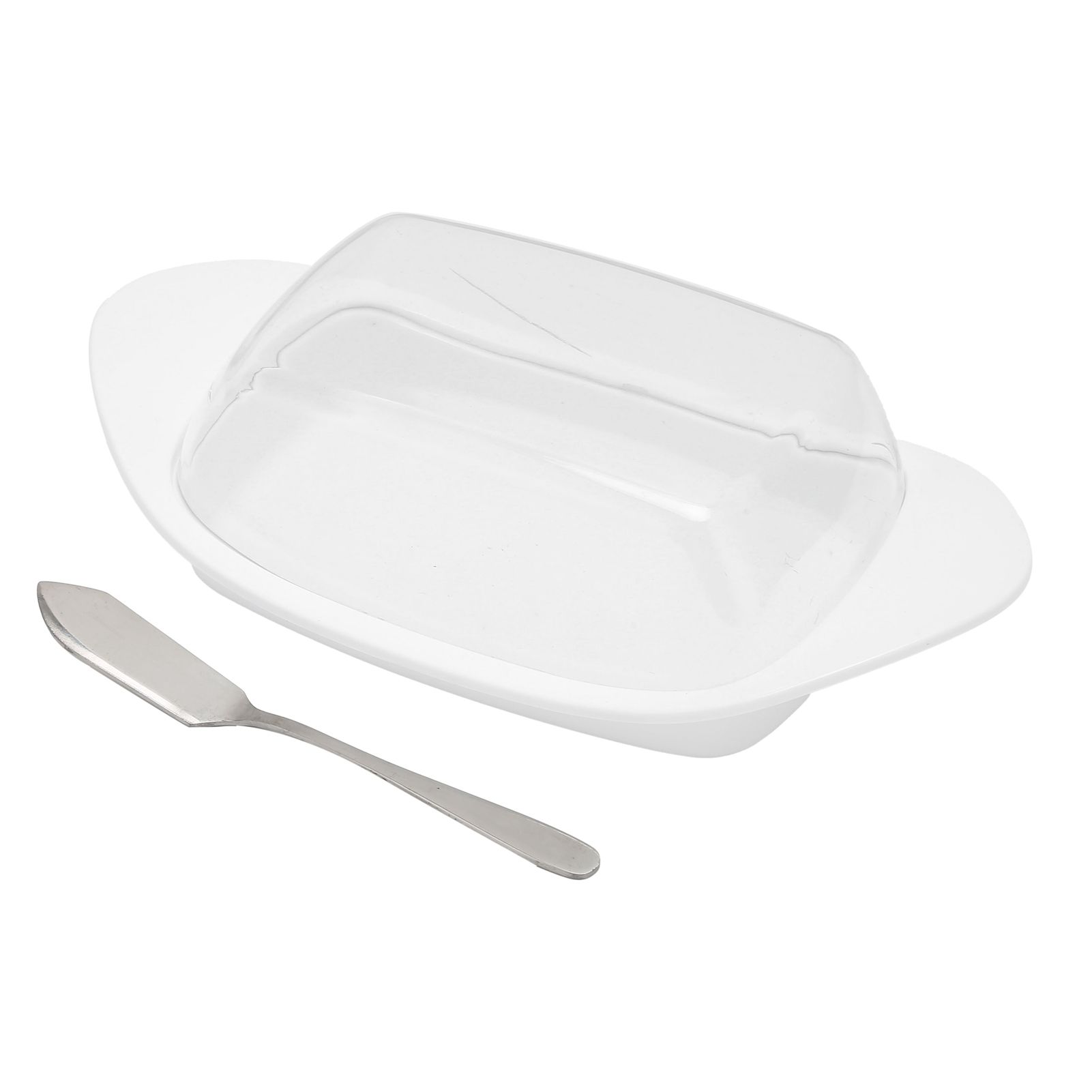 BoatShaped Butter Dish with Lid Food Grade PP Butter Cutting Box for Chess view 10