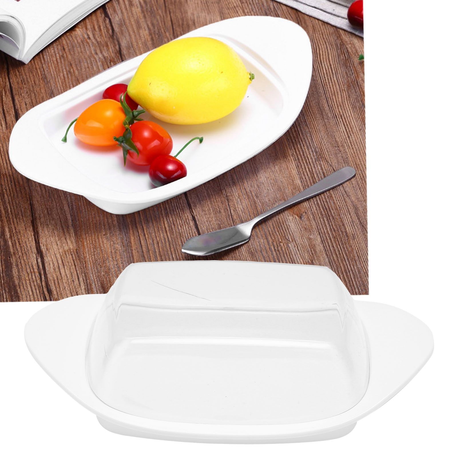 BoatShaped Butter Dish with Lid Food Grade PP Butter Cutting Box for Chess view 11