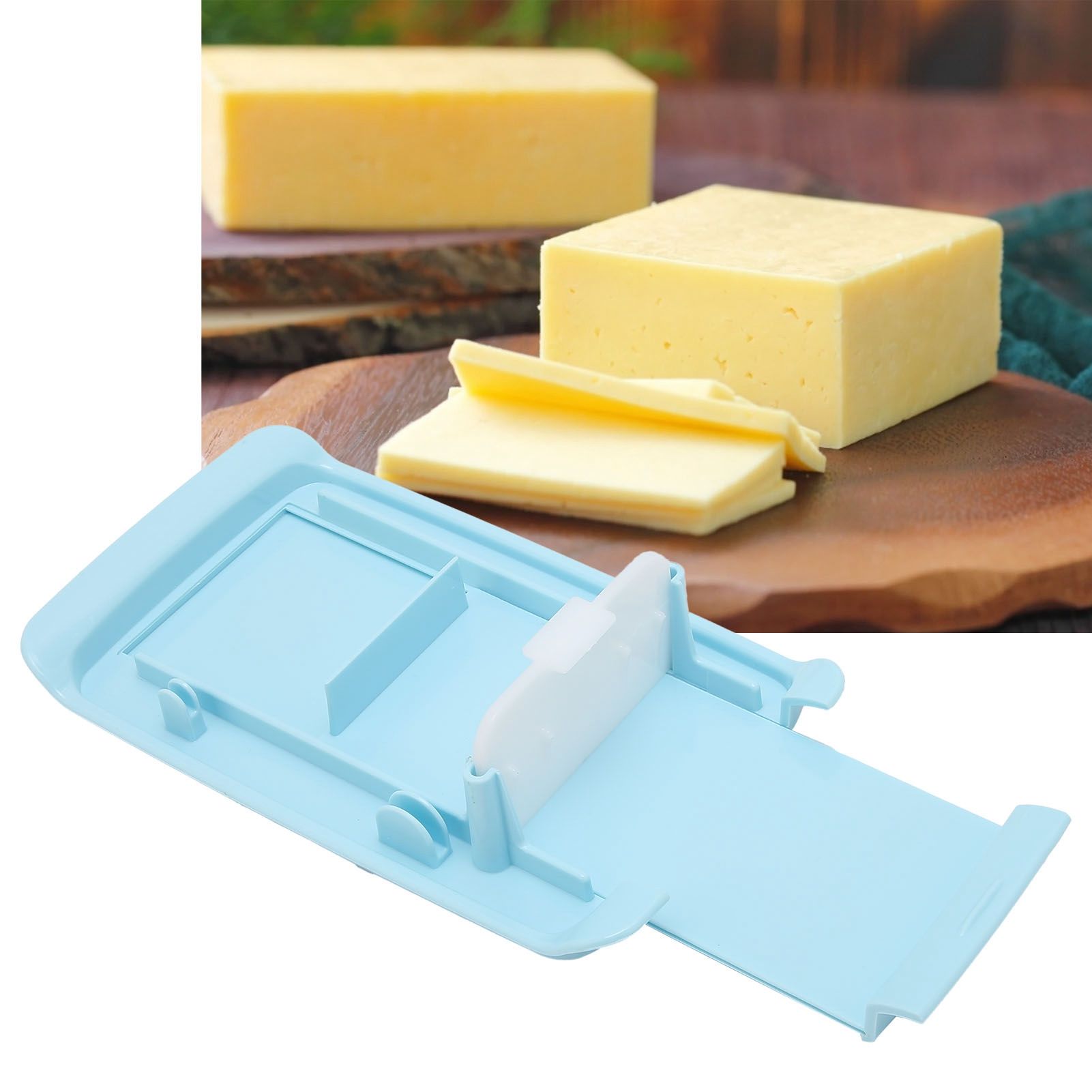 2 in 1 Rectangular Butter Cutting Box Concealed Cheese Storage Box for Home view 11