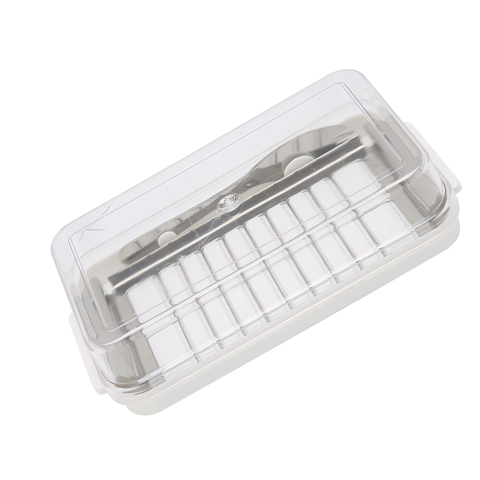 Stainless Steel Butter Cutter Box Cheese Storage Container with Transparent