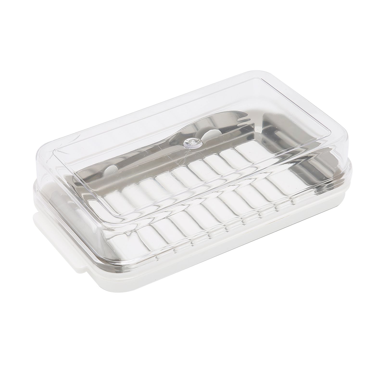 Stainless Steel Butter Cutter Box Cheese Storage Container with Transparent view 6
