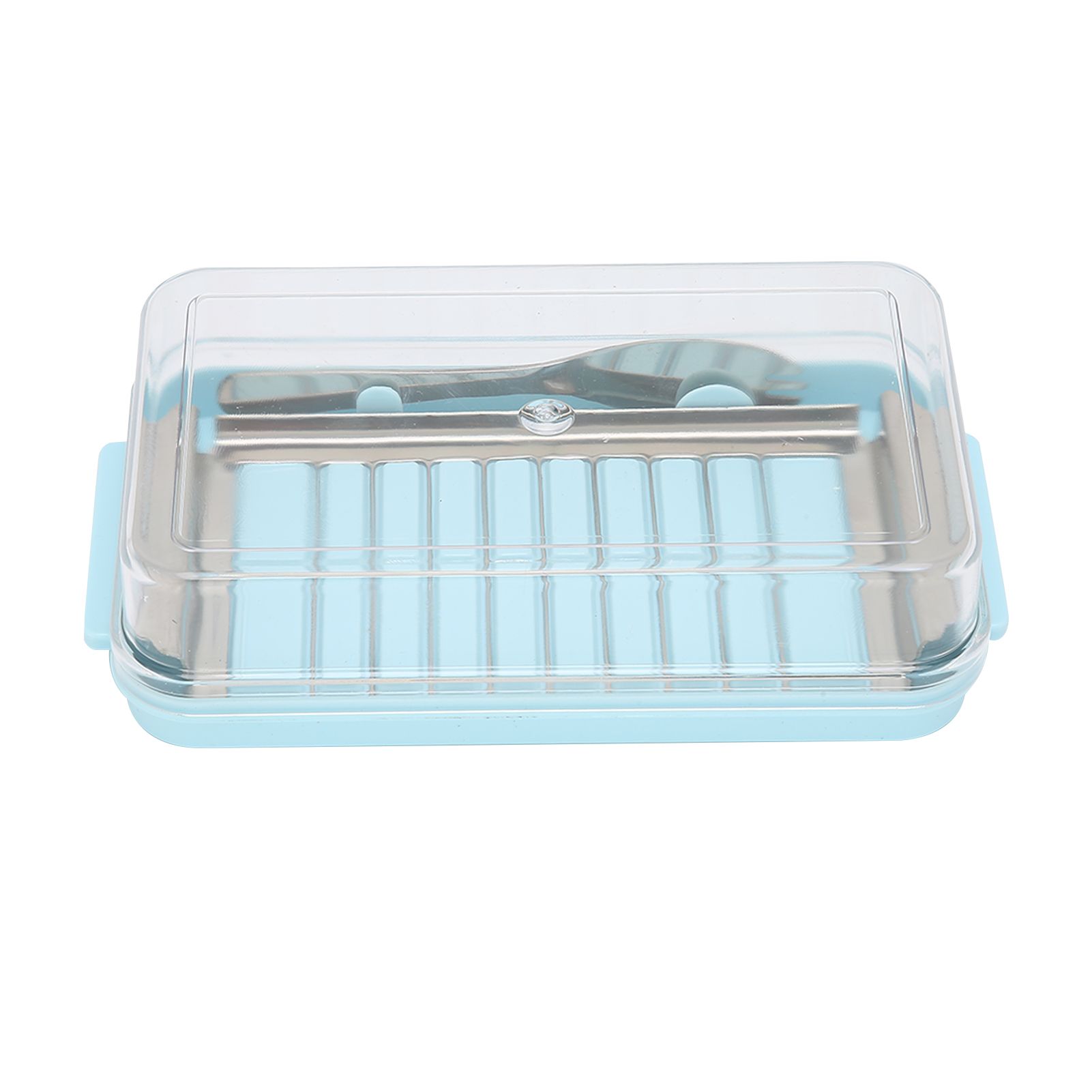 Stainless Steel Butter Cutter Box Cheese Storage Container with Transparent view 2