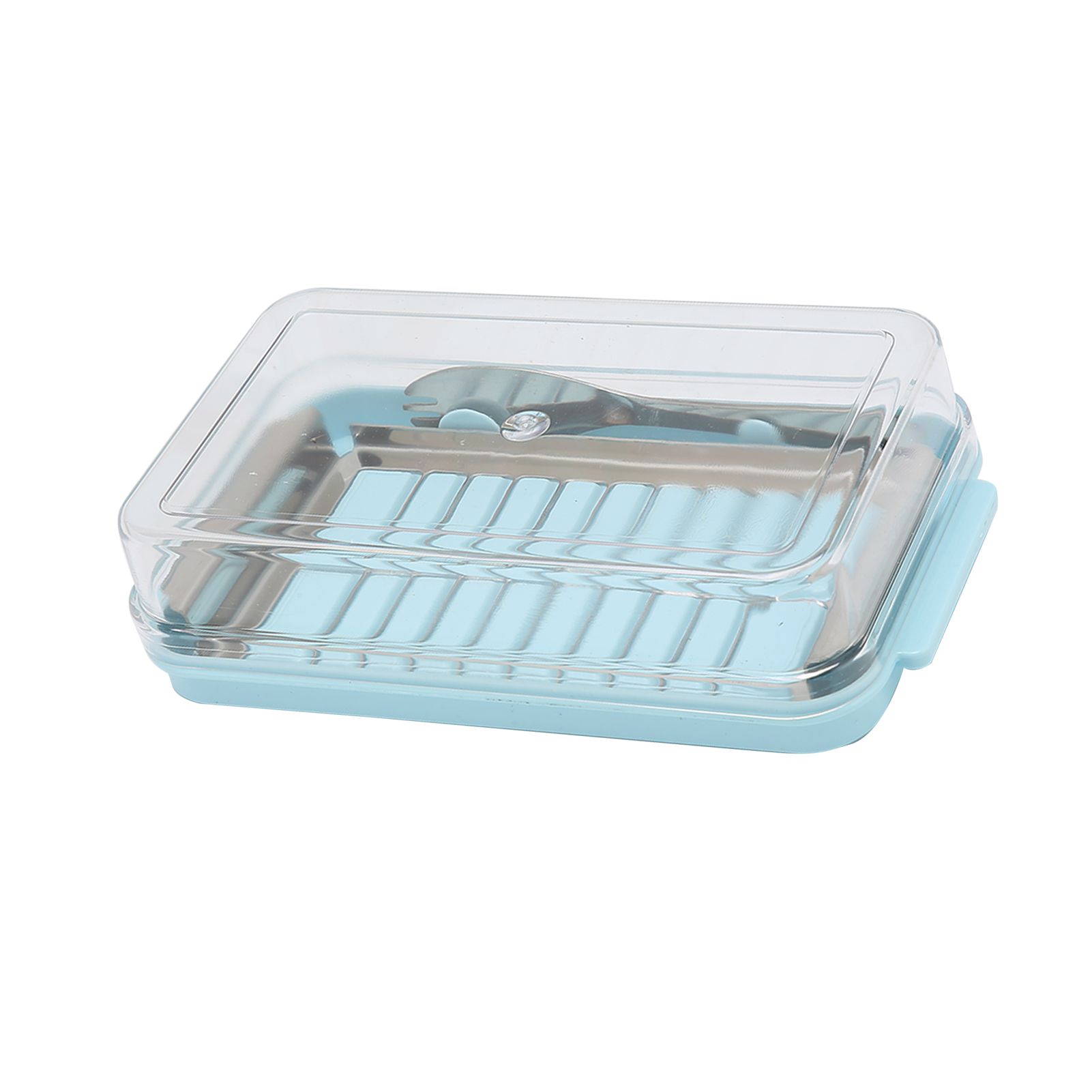 Stainless Steel Butter Cutter Box Cheese Storage Container with Transparent view 8