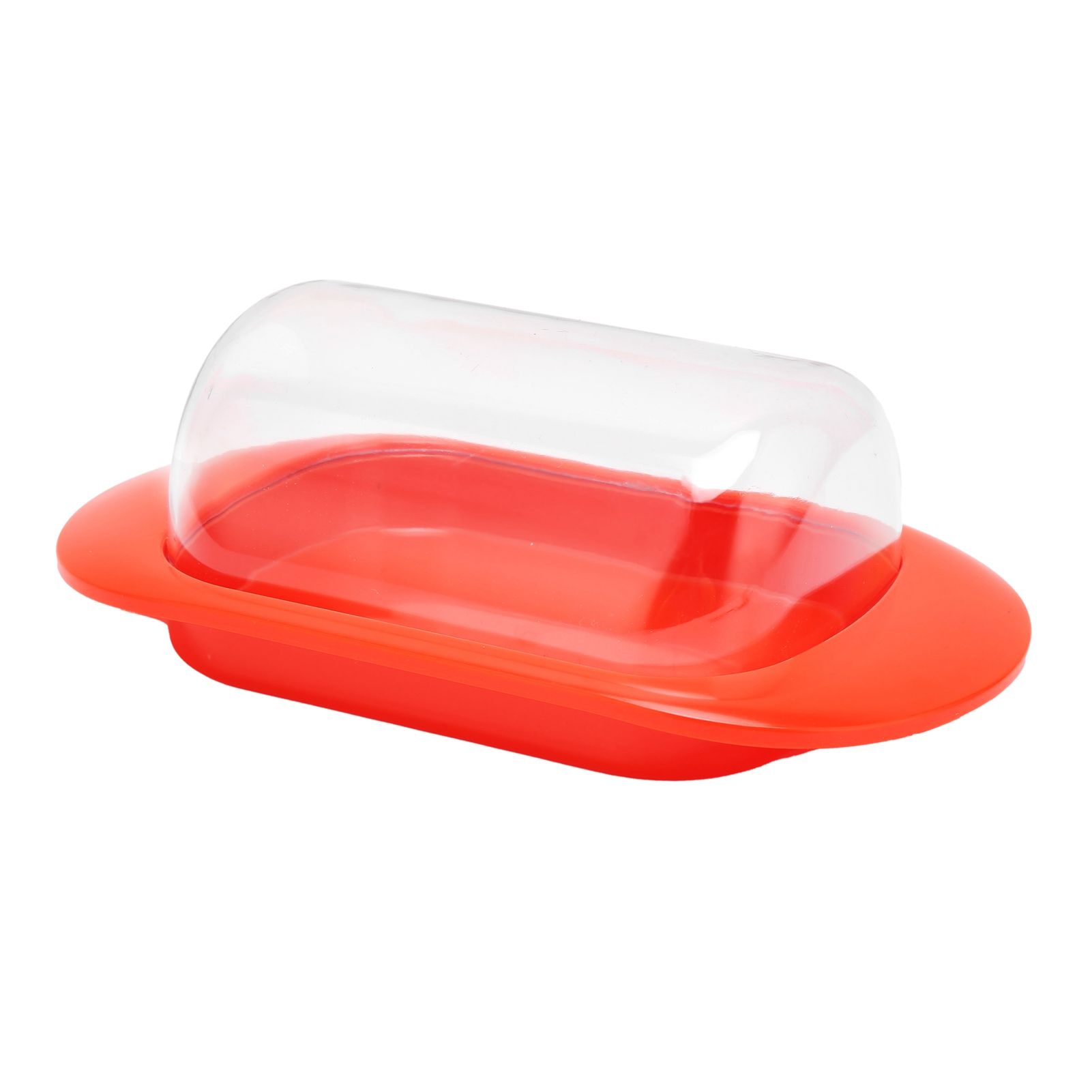 Round Edge Plastic Butter Storage Box Cheese Dessert Bread Container with — image 1