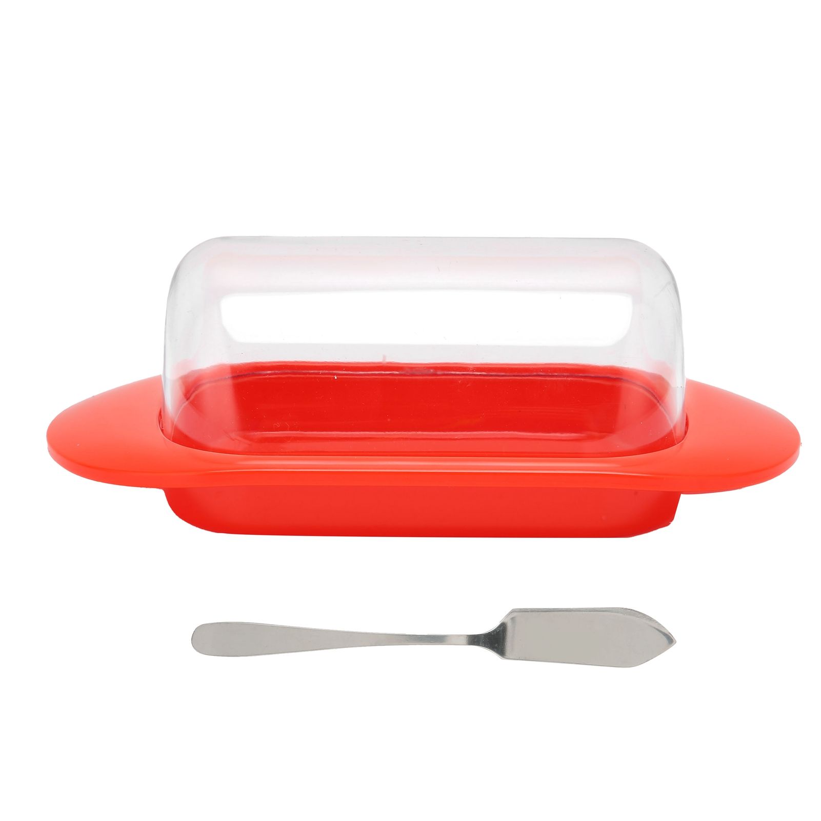 Round Edge Plastic Butter Storage Box Cheese Dessert Bread Container with view 2