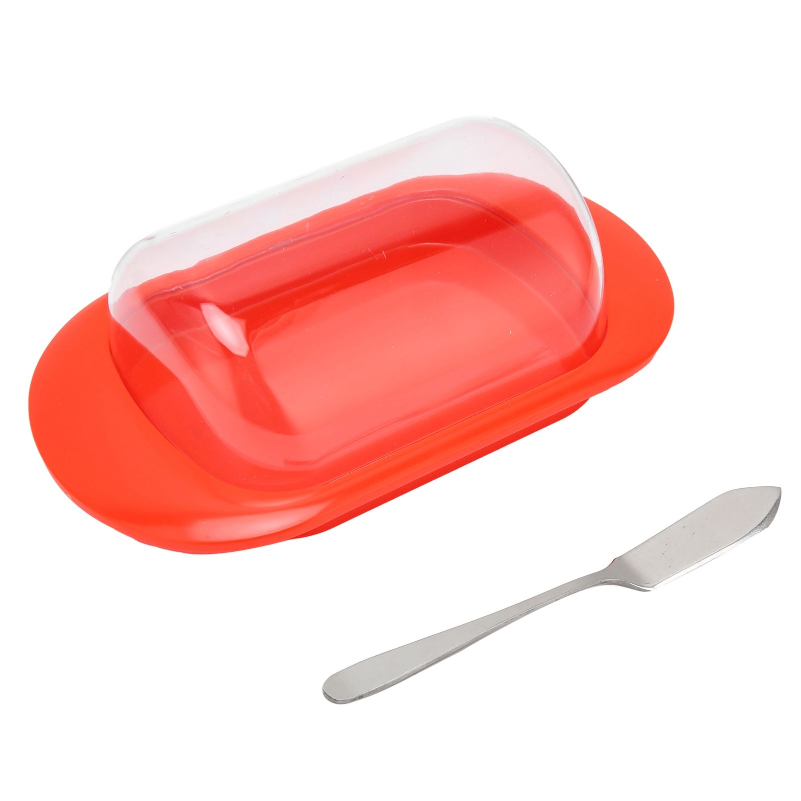 Round Edge Plastic Butter Storage Box Cheese Dessert Bread Container with view 4
