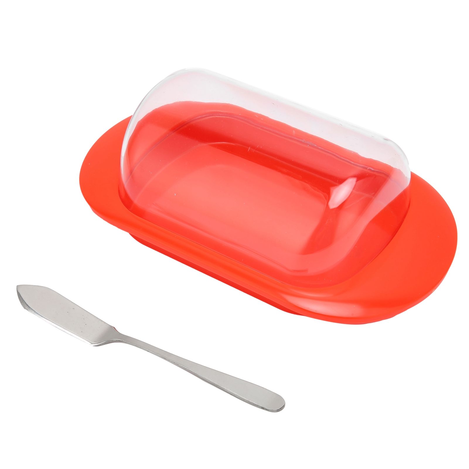 Round Edge Plastic Butter Storage Box Cheese Dessert Bread Container with view 9